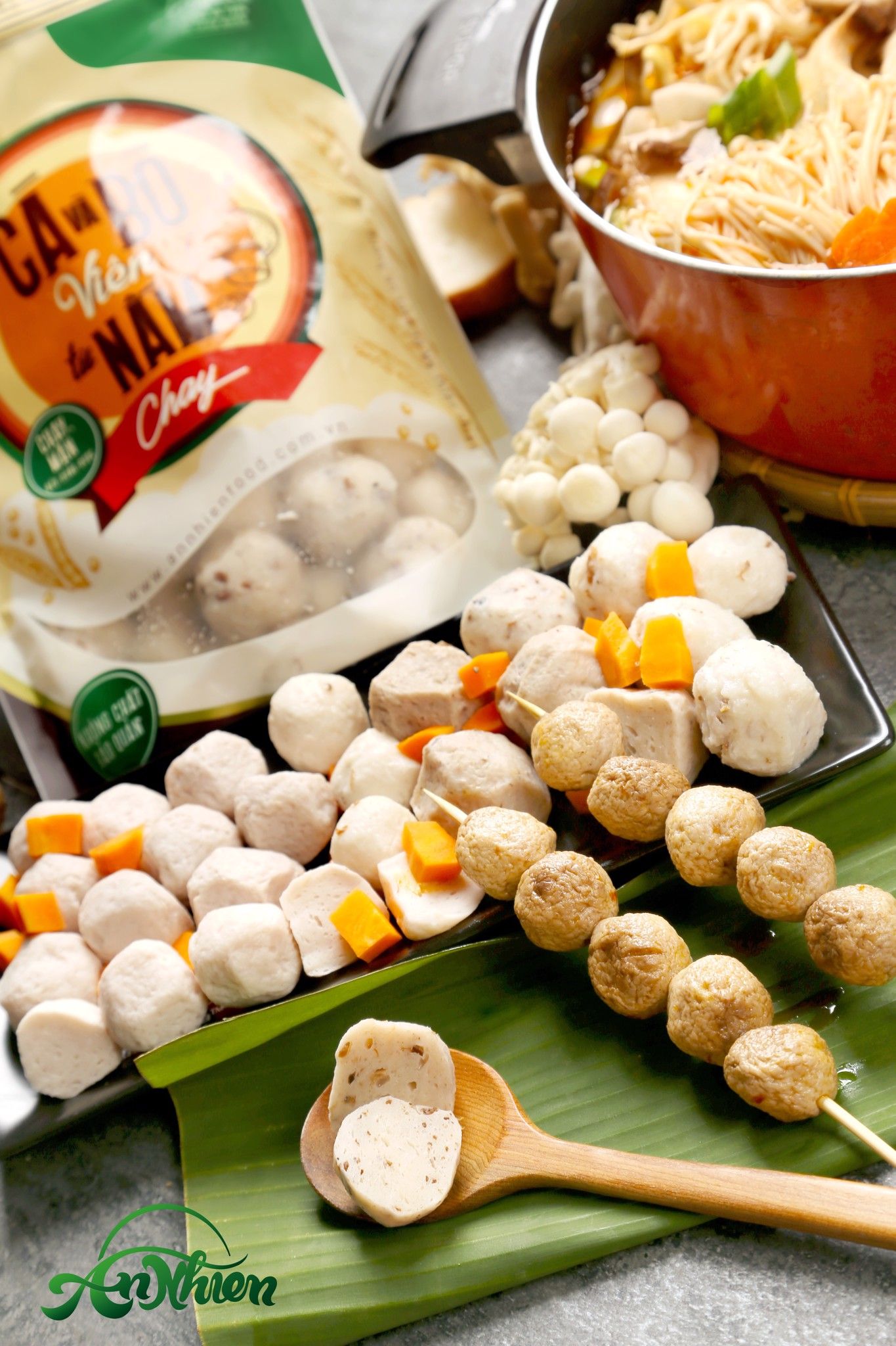  Cá và Bò Viên từ Nấm Chay (Mushroom Ball ) 