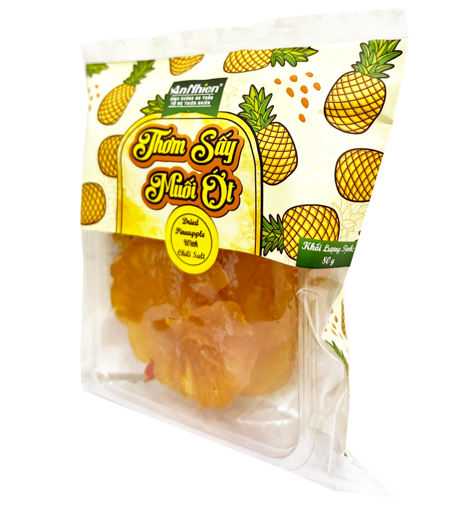 Thơm Sấy Muối Ớt (Dried Pineapple With Chili Salt)