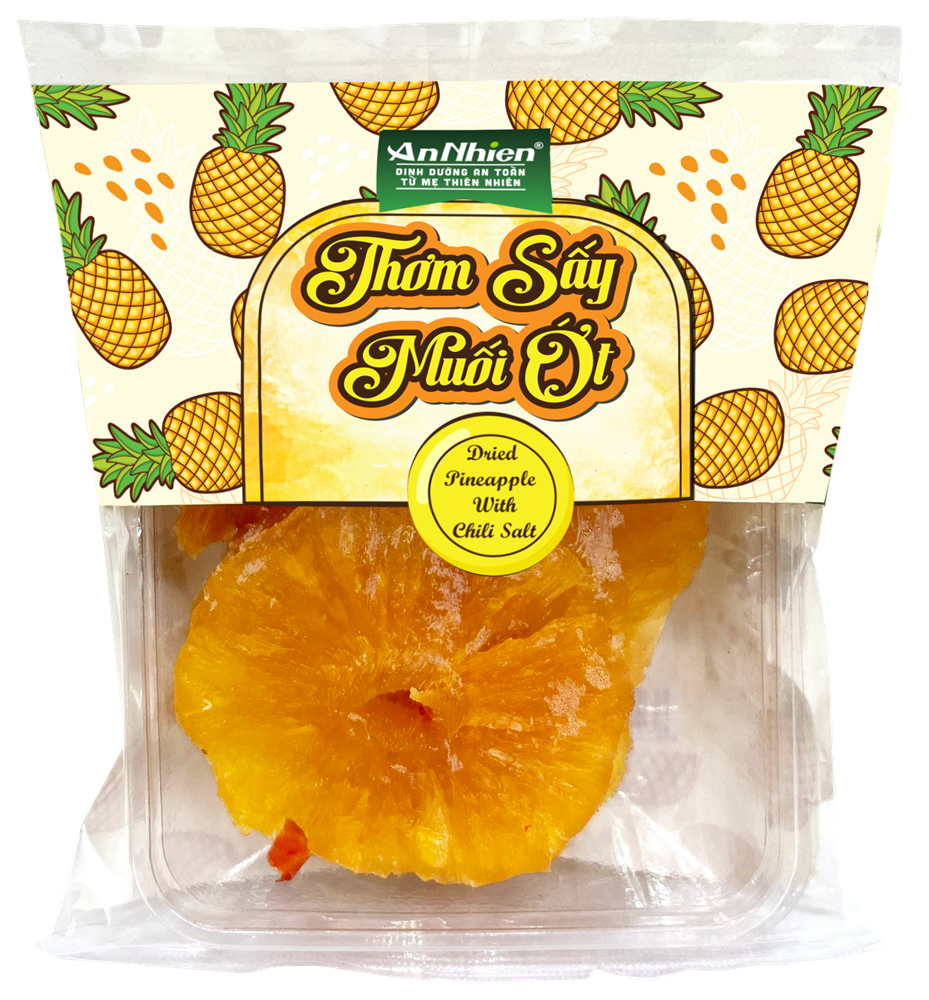 Thơm Sấy Muối Ớt (Dried Pineapple With Chili Salt)