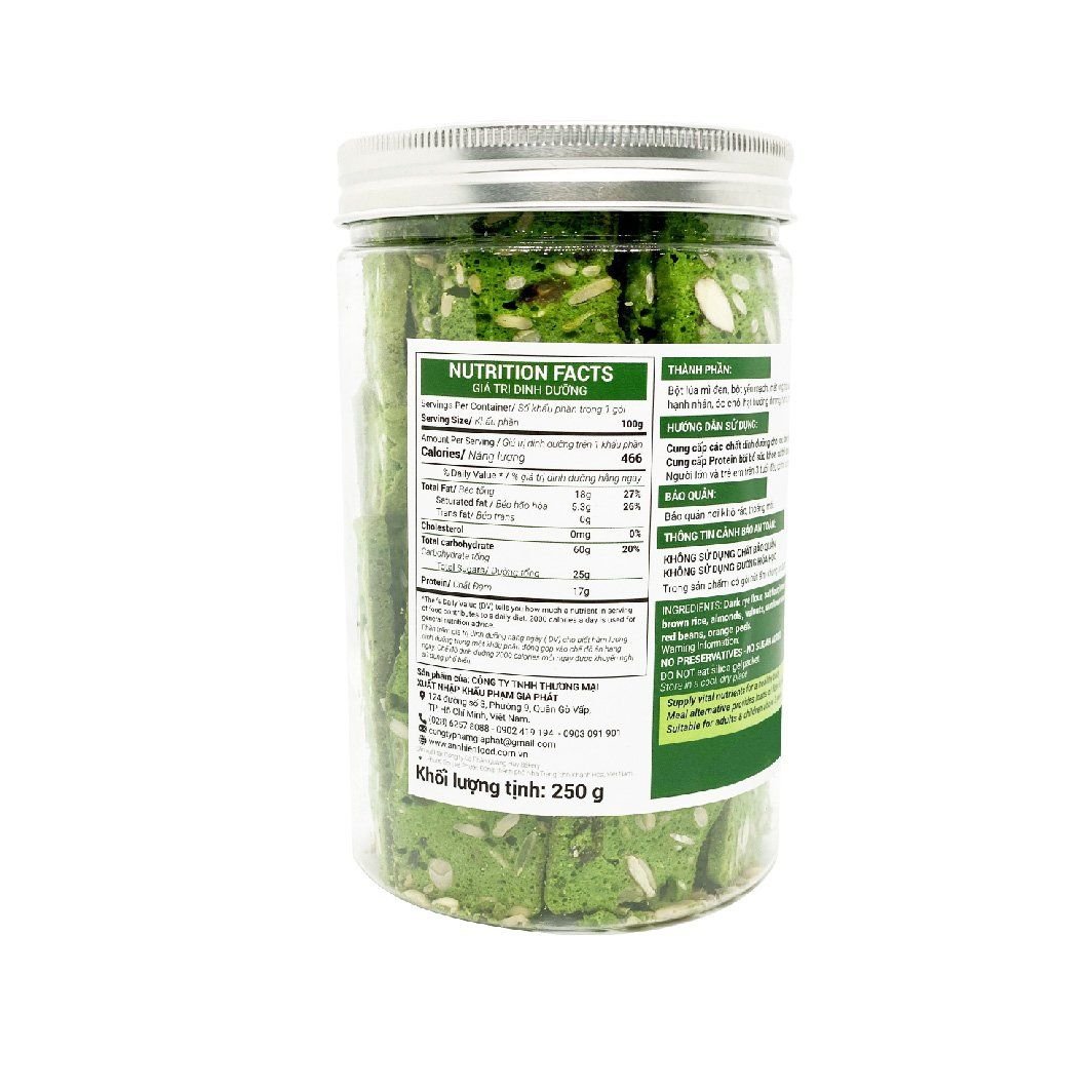 Thực phẩm dinh dưỡng vị Trà Xanh (Matcha biscotti)