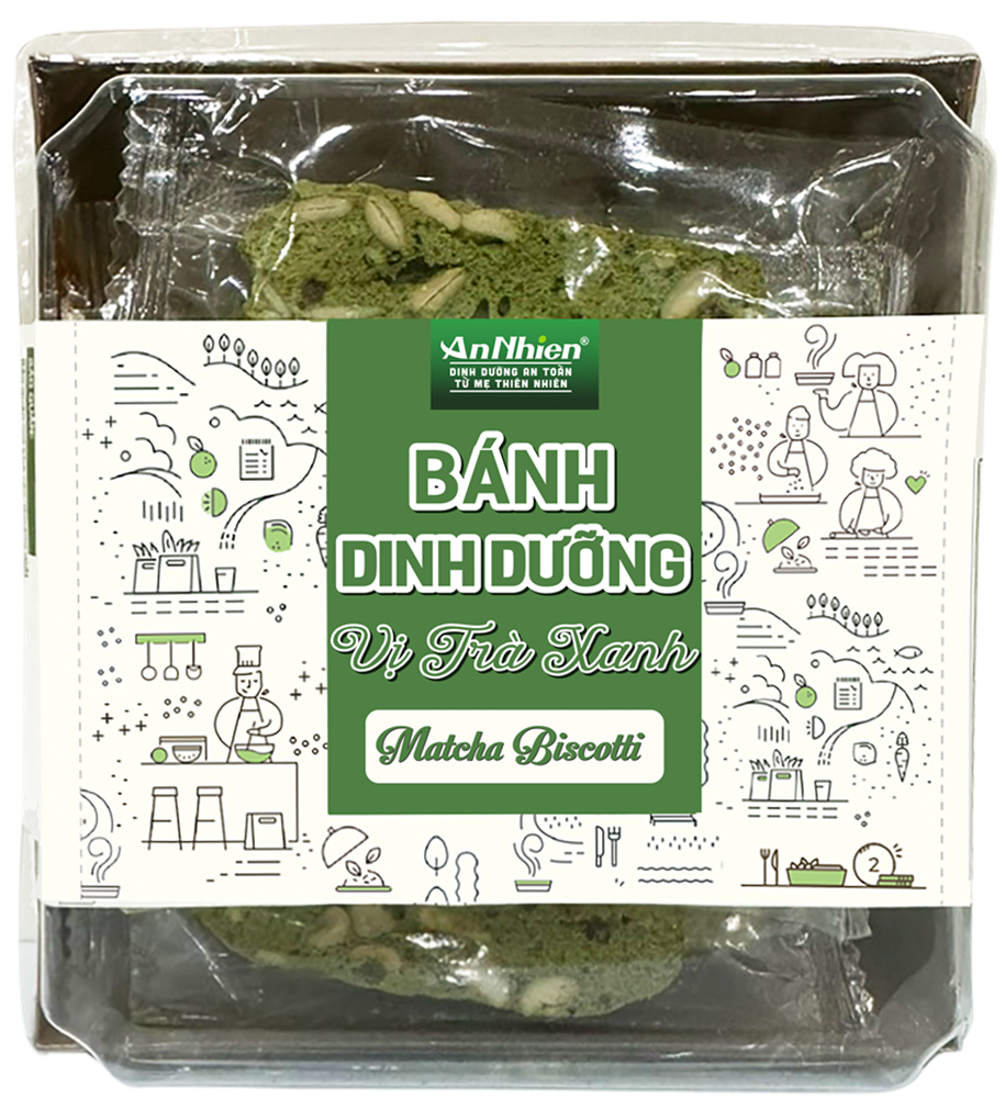 Thực phẩm dinh dưỡng vị Trà Xanh 100 g (Matcha biscotti 100 g)