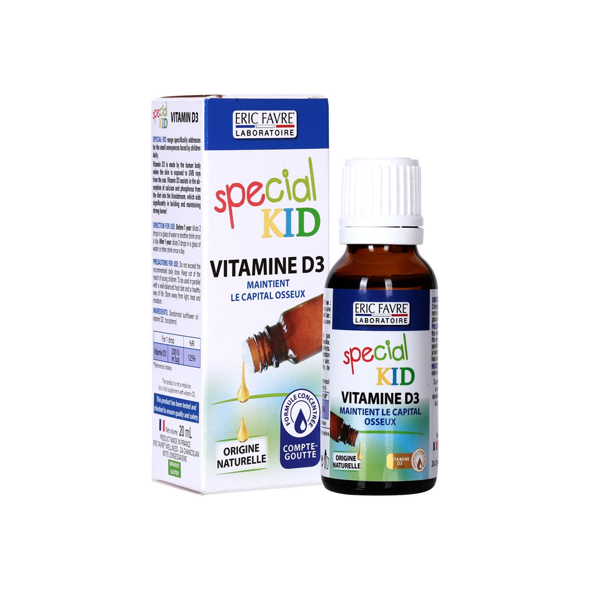 Special Kid Vitamine D3 - Xương răng chắc khỏe, cơ thể cứng cáp [Siro – Nhập khẩu Pháp] 
