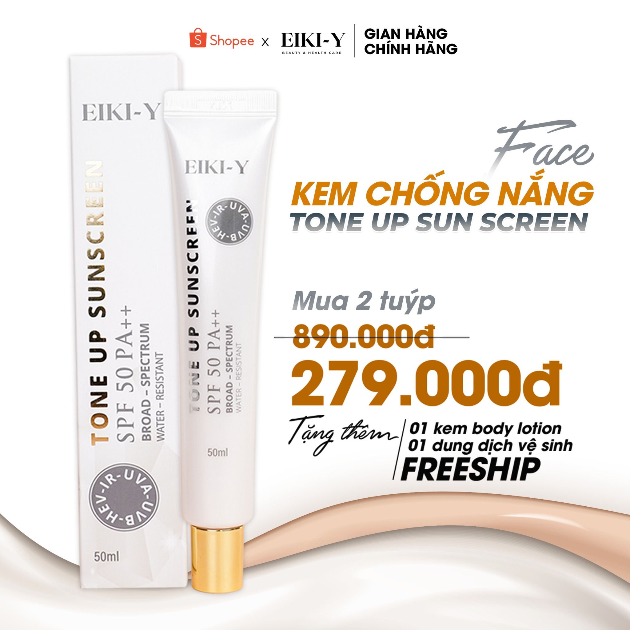 Mua 2 KCN tặng Body Nhân Sâm + DDVS