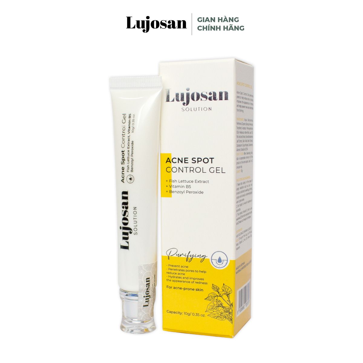 Gel chấm mụn diếp cá Lujosan