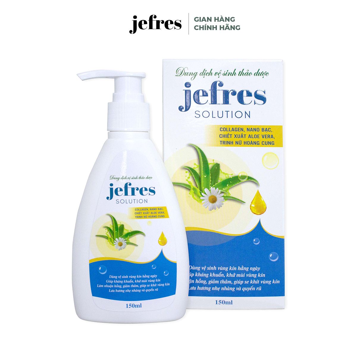 Dung dịch vệ sinh thảo dược nano bạc Jefres Solution