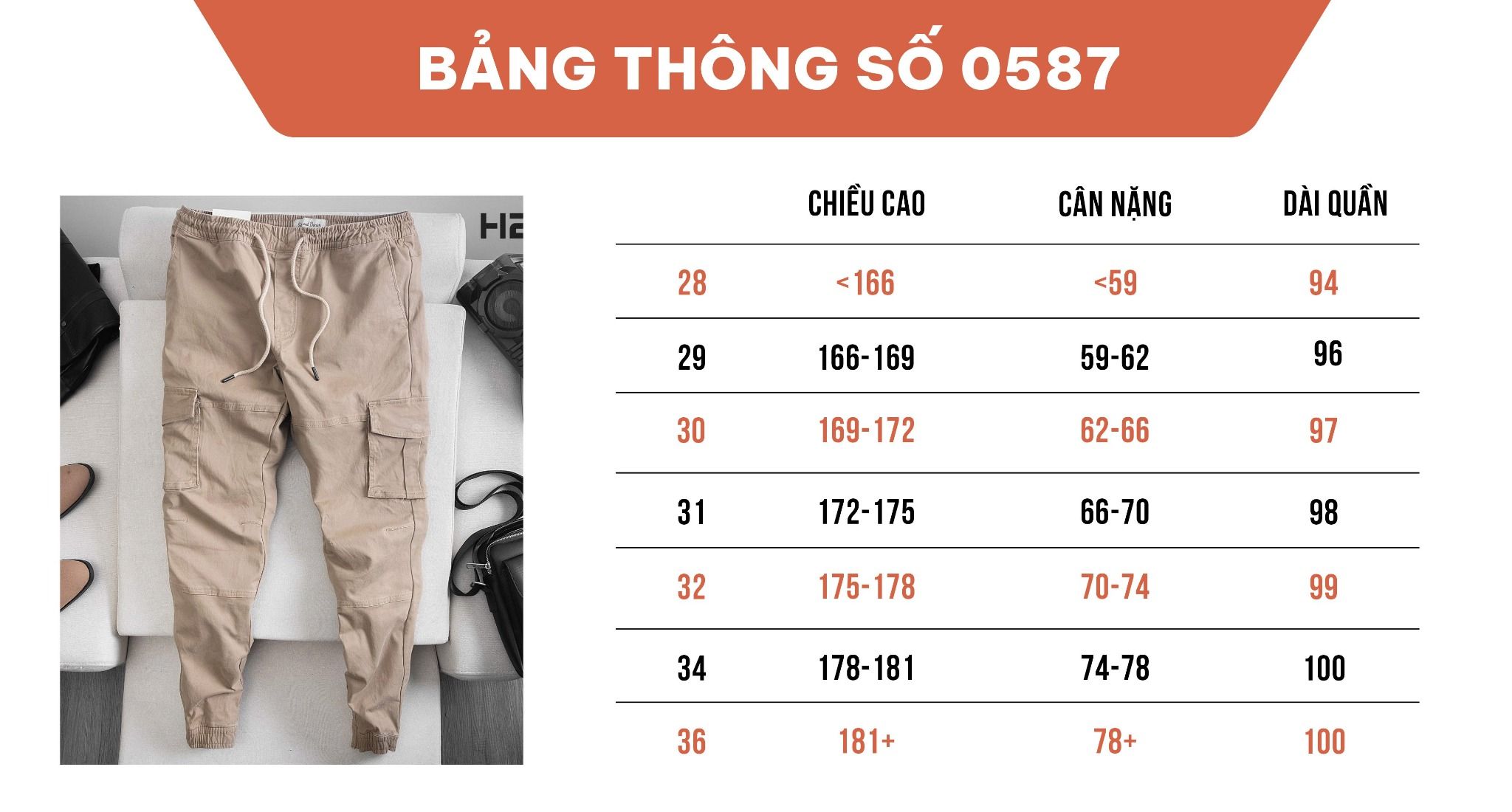  Quần hộp kaki QH18 - 0587 