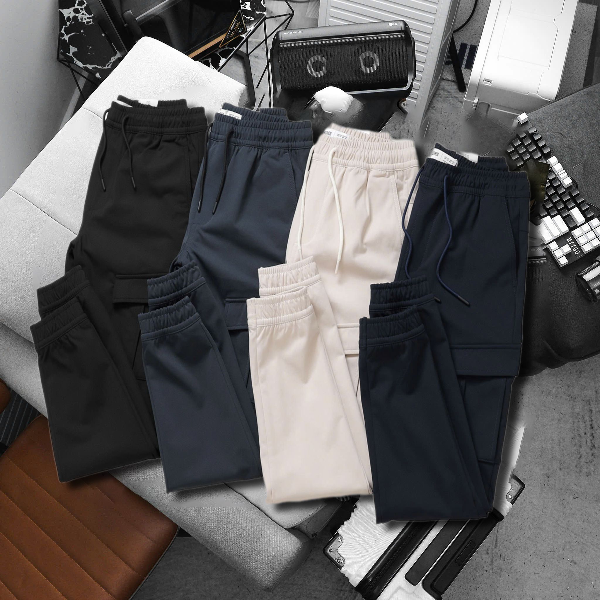 Quần Jogger Nỉ Bo Rib Basic 1787