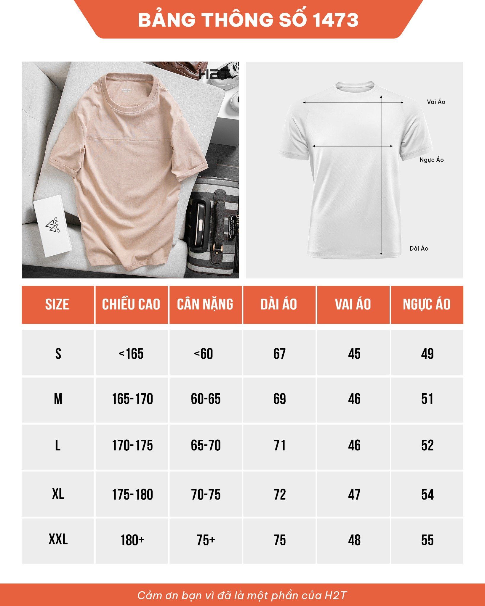 Áo Thun Cộc Tay A1473BcL