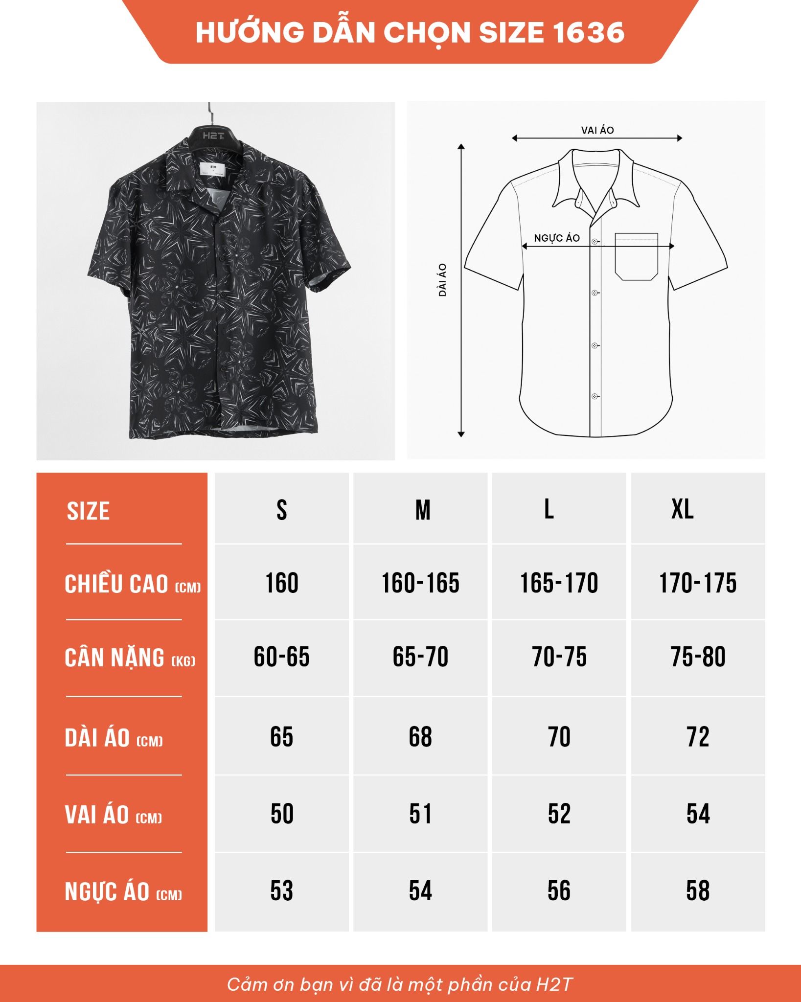 Áo Sơ Mi Cộc Tay T1636KcS