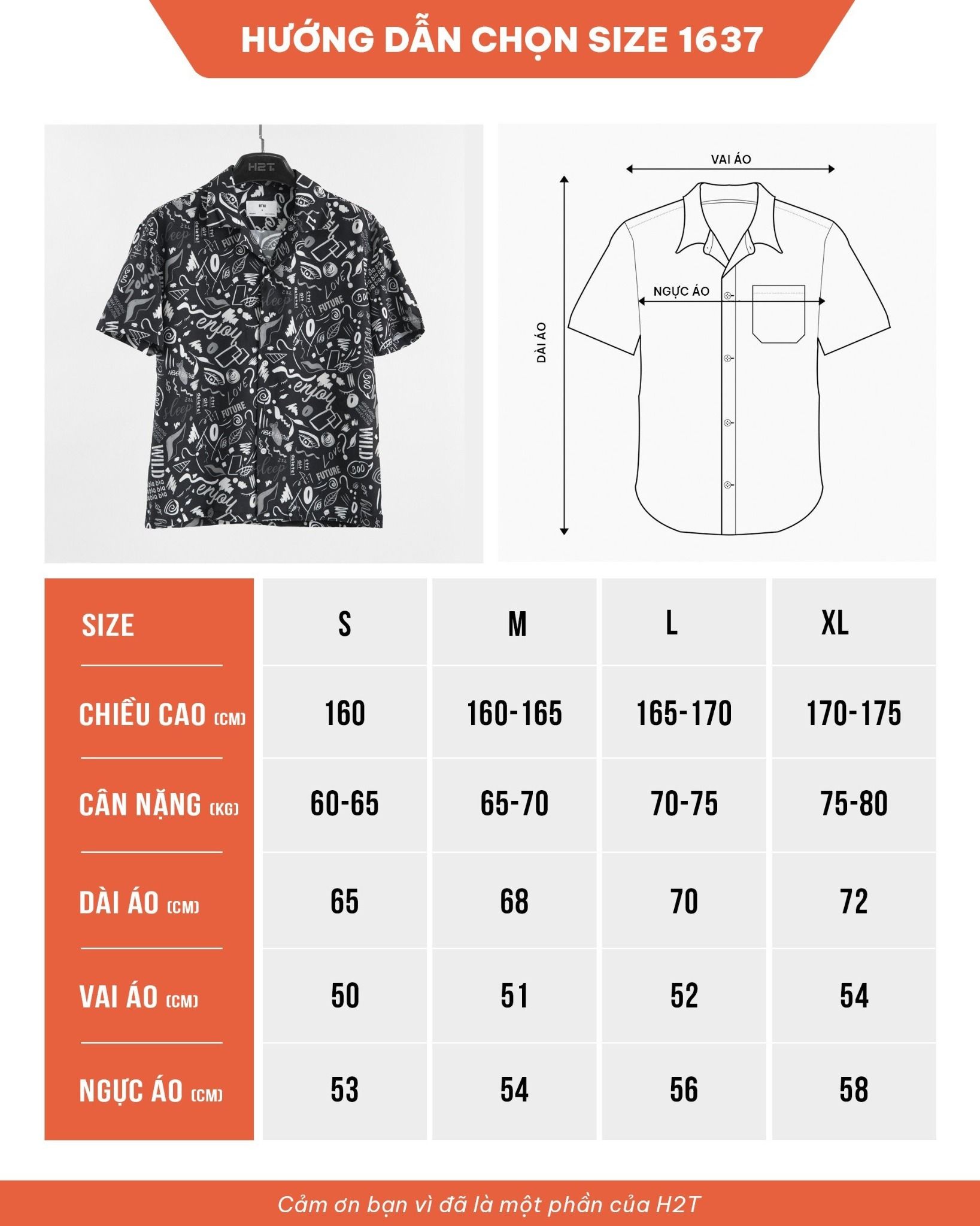 Áo Sơ Mi Cộc Tay T1637BcS