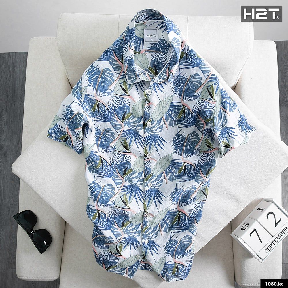 Sơ mi họa tiết ngắn tay SM 1080