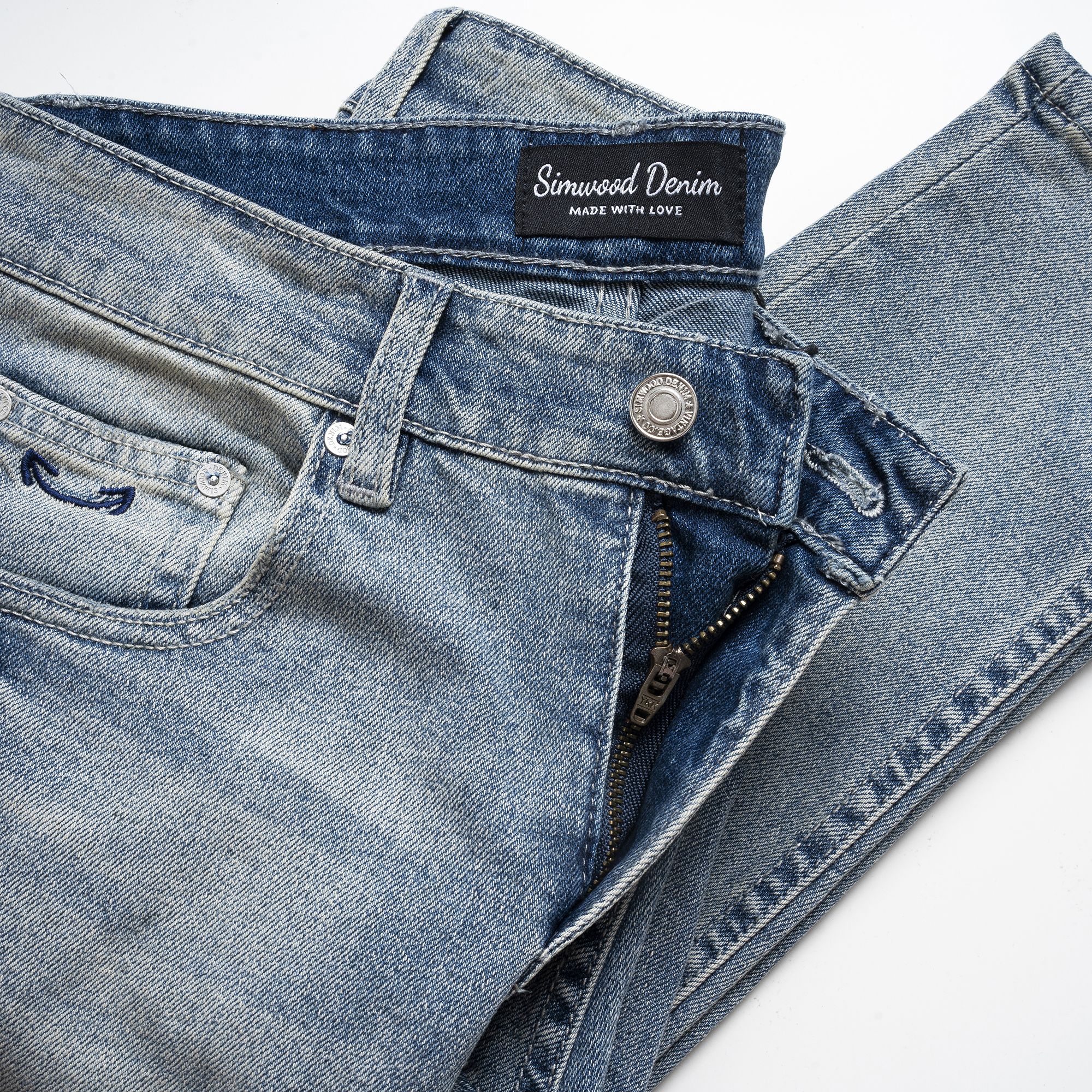  Quần Jeans Slim Tapper Simwood Denim Silver Blue 1590 