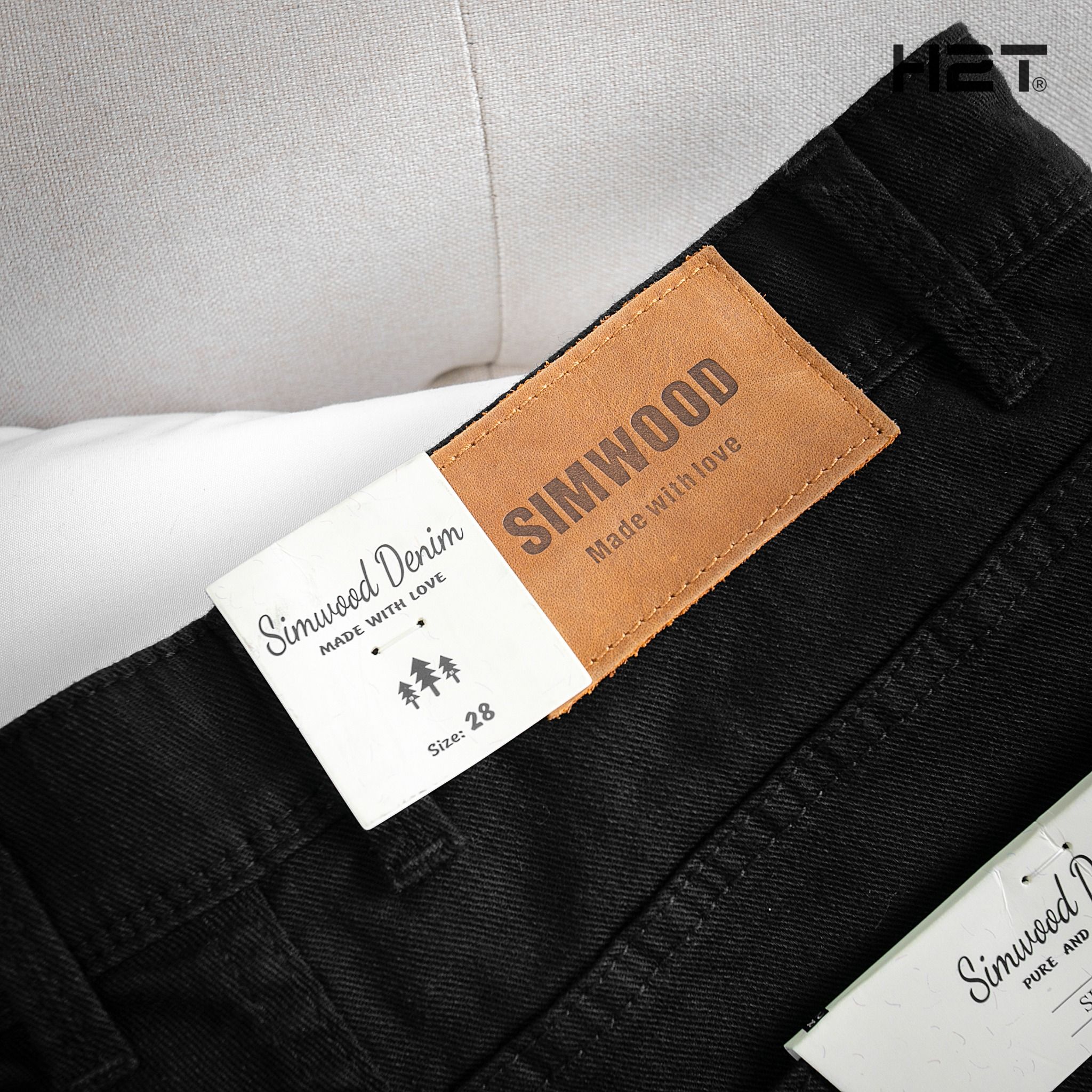  Quần Jeans Simwood Denim Black Ripped Slimfit 1544 