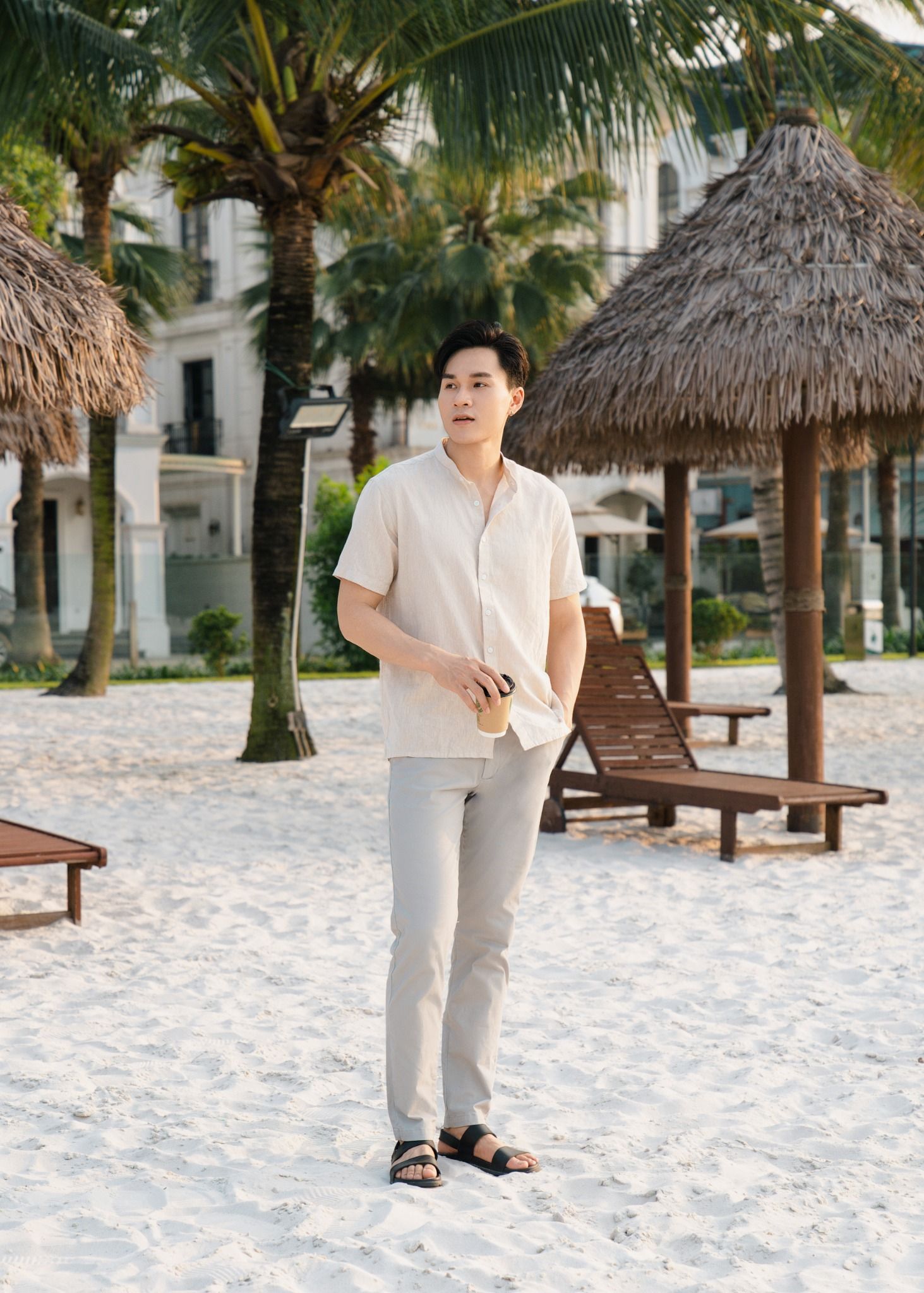Áo Sơ Mi Đũi Cổ Trụ Collar Linen Shirts 1729