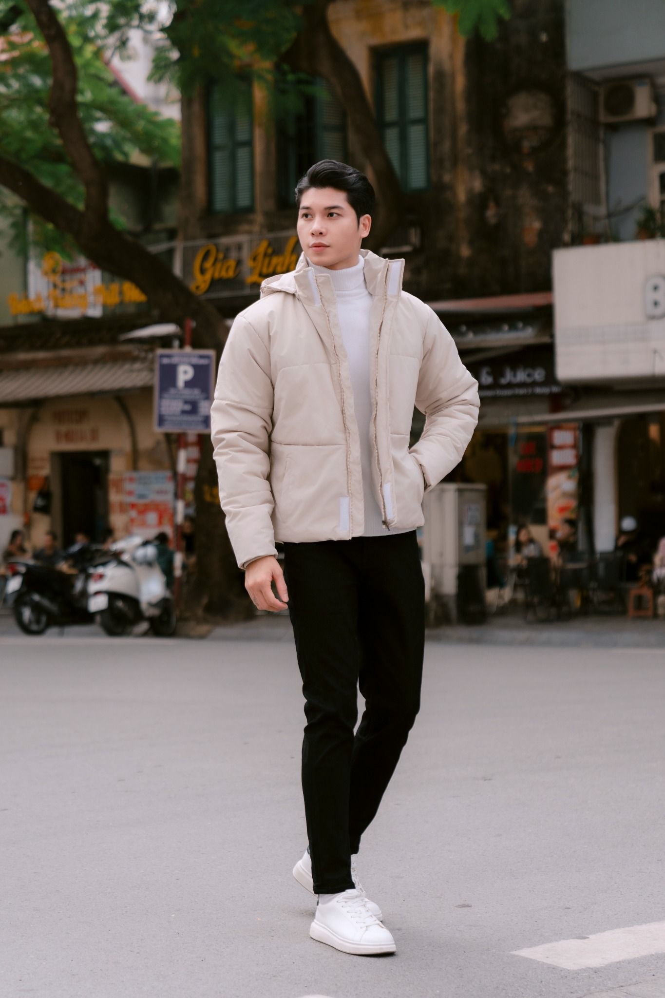 Áo Phao Chần Bông 3 Lớp Siwood Denim Puffer Jacket 1697
