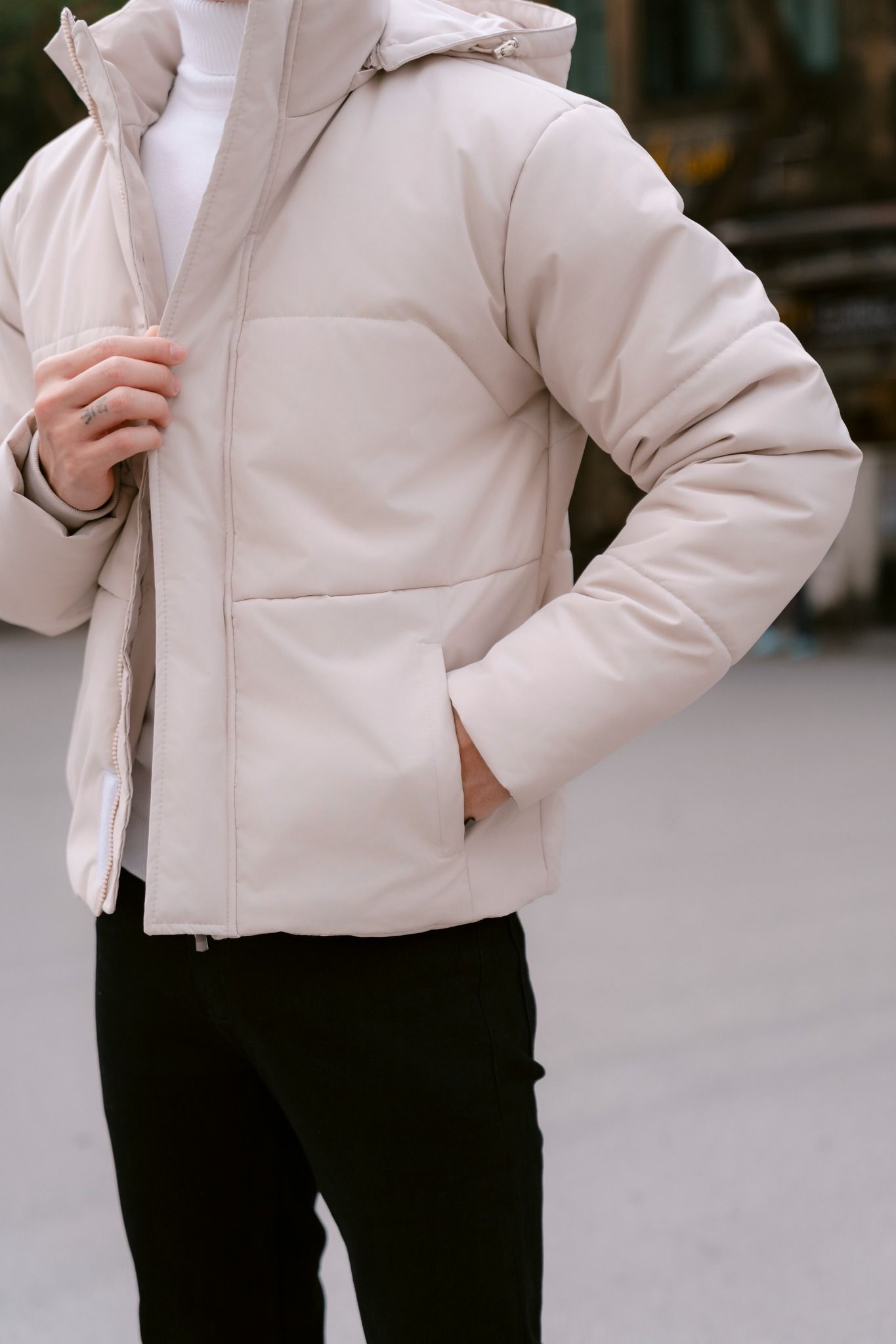 Áo Phao Chần Bông 3 Lớp Siwood Denim Puffer Jacket 1697