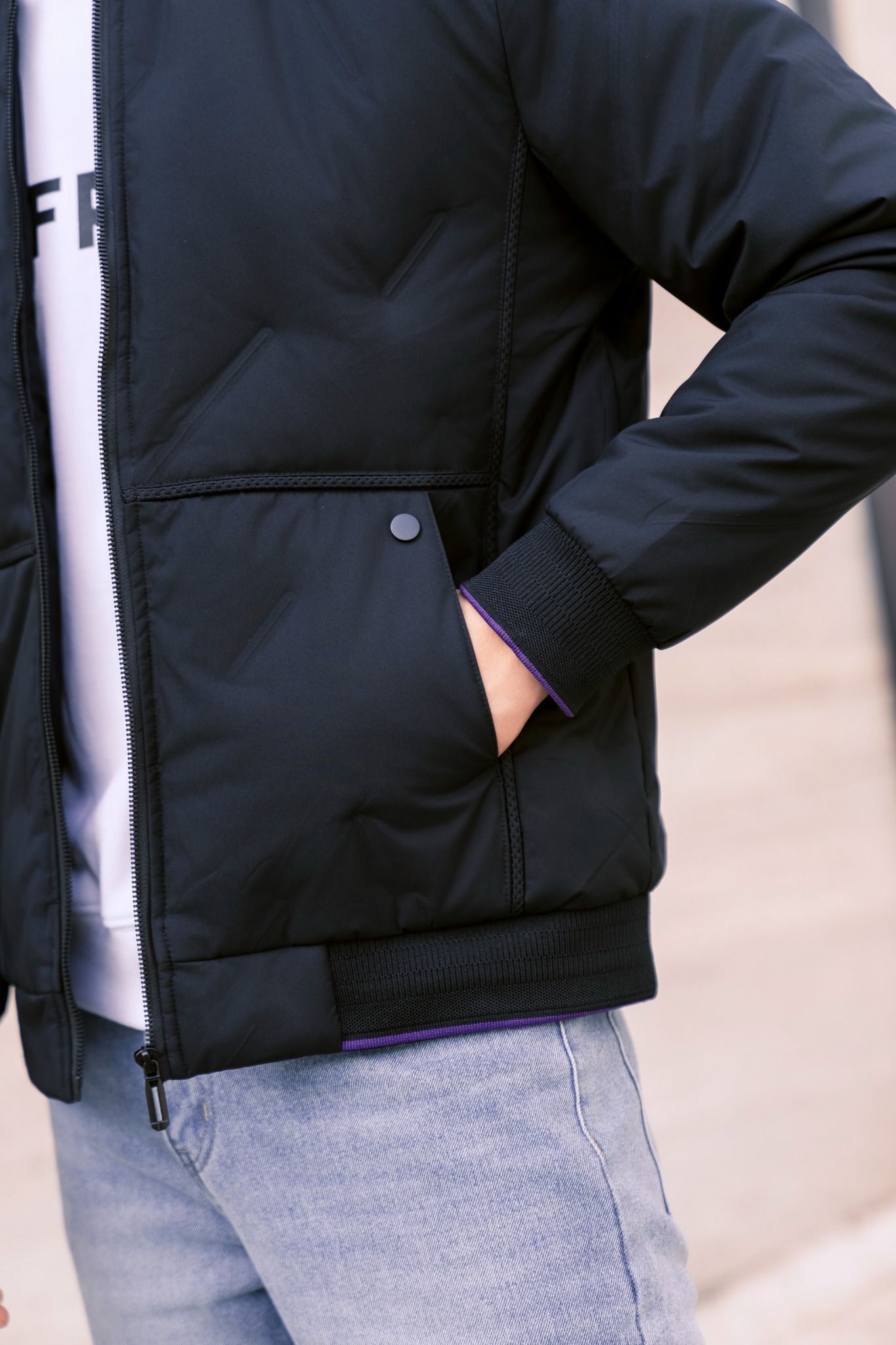 Áo Phao Bomber Lông Vũ Phối Viền Ultra Lightweight 1696