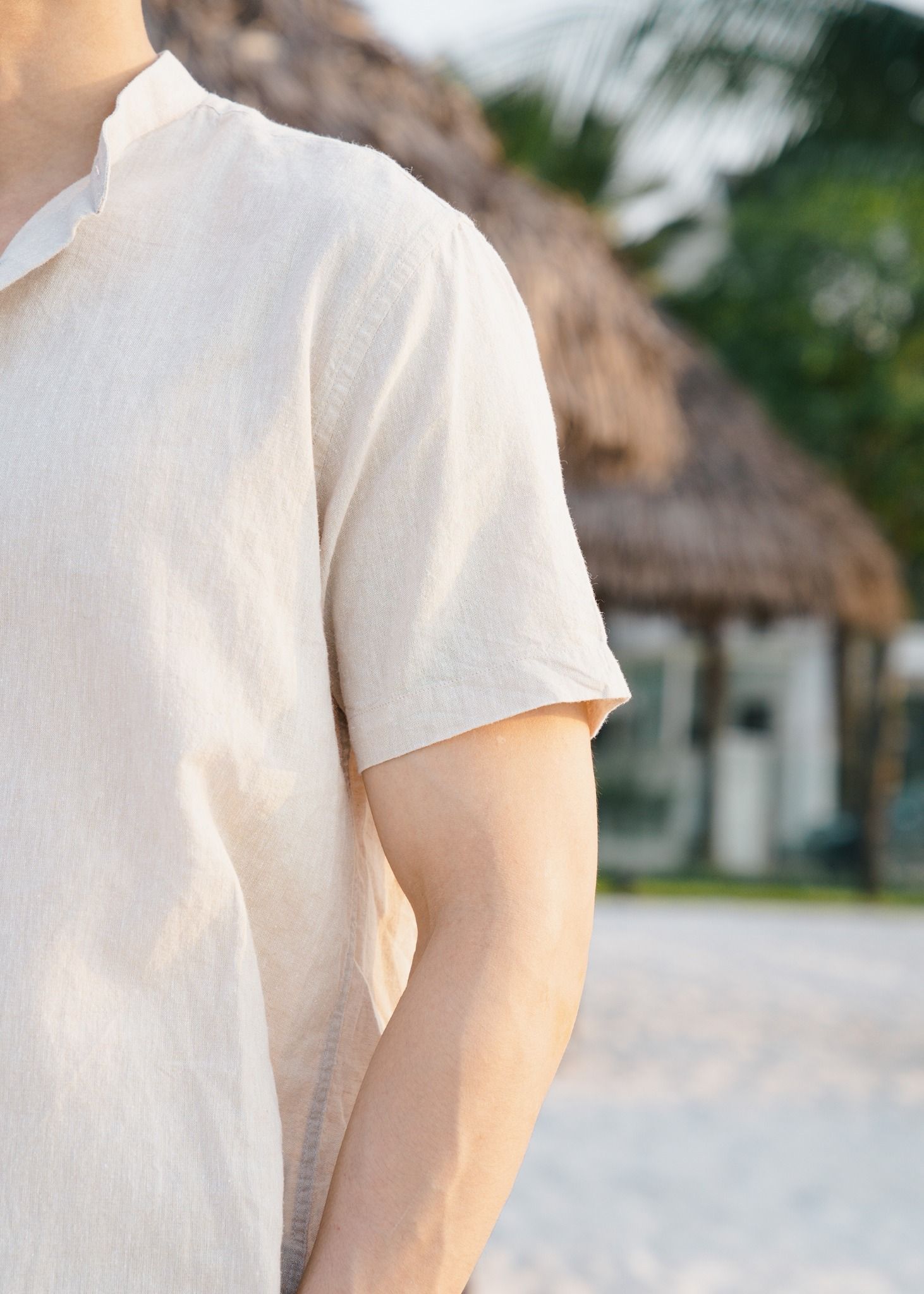 Áo Sơ Mi Đũi Cổ Trụ Collar Linen Shirts 1729