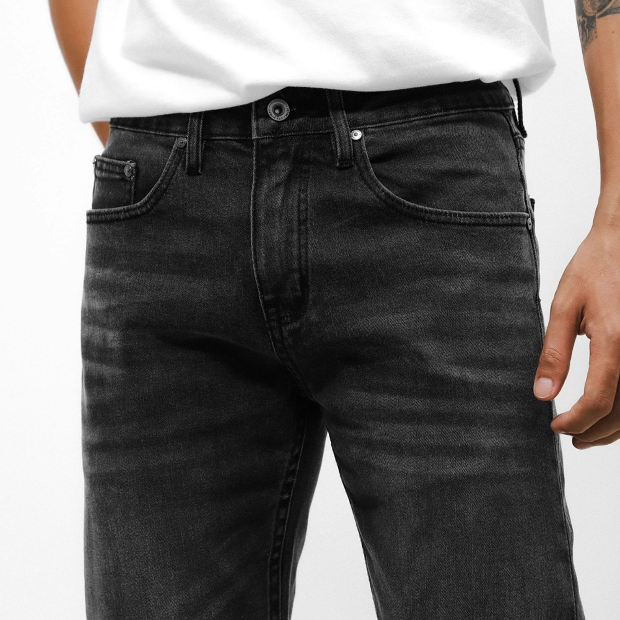 Quần Jeans Regular Fit Dark Grey Wash 1748