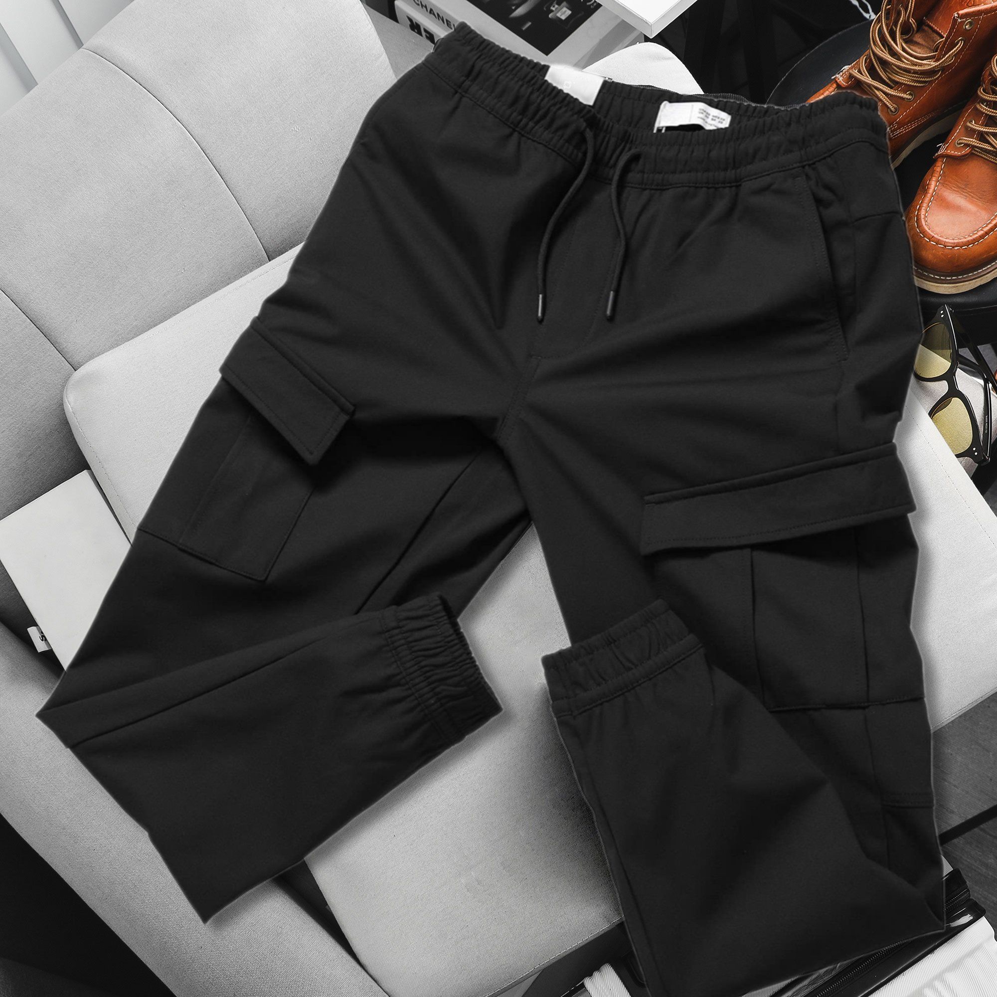Quần Jogger Nỉ Bo Rib Basic 1787