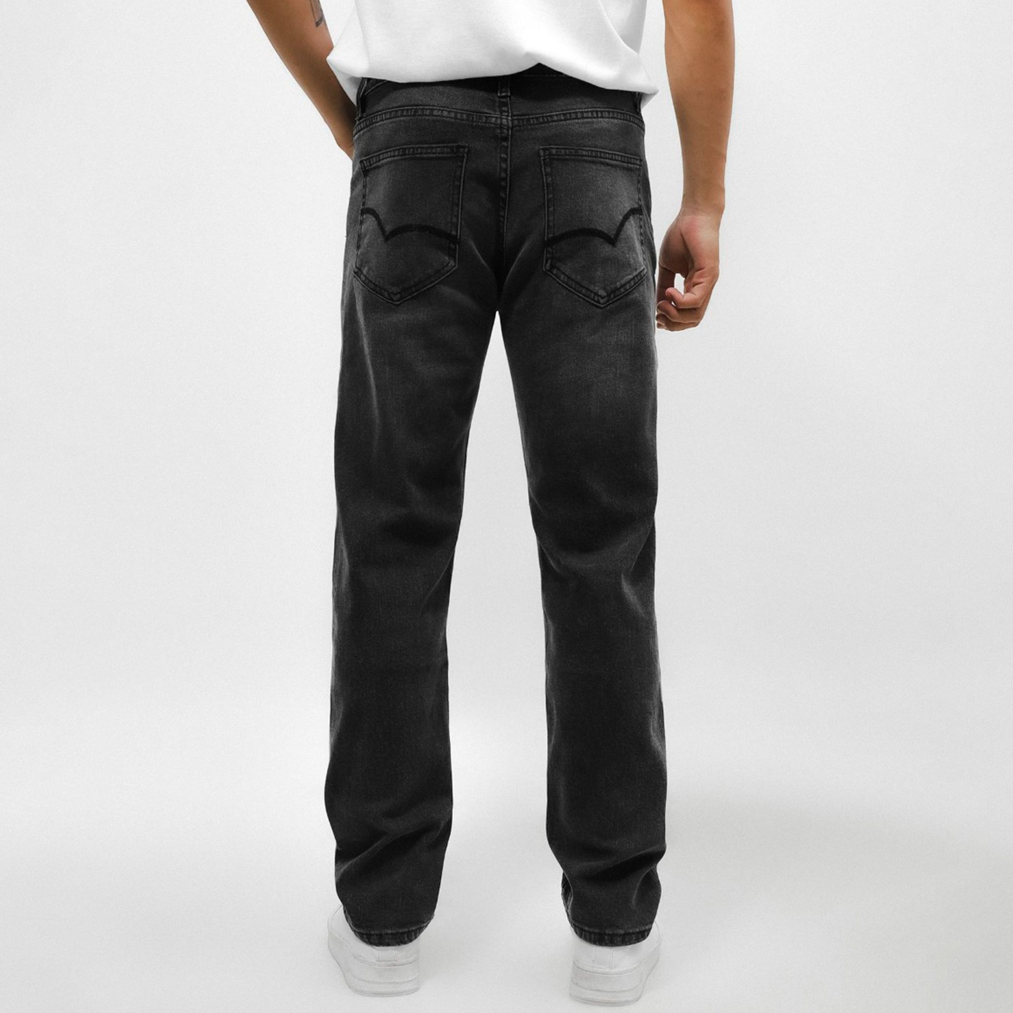 Quần Jeans Regular Fit Dark Grey Wash 1748