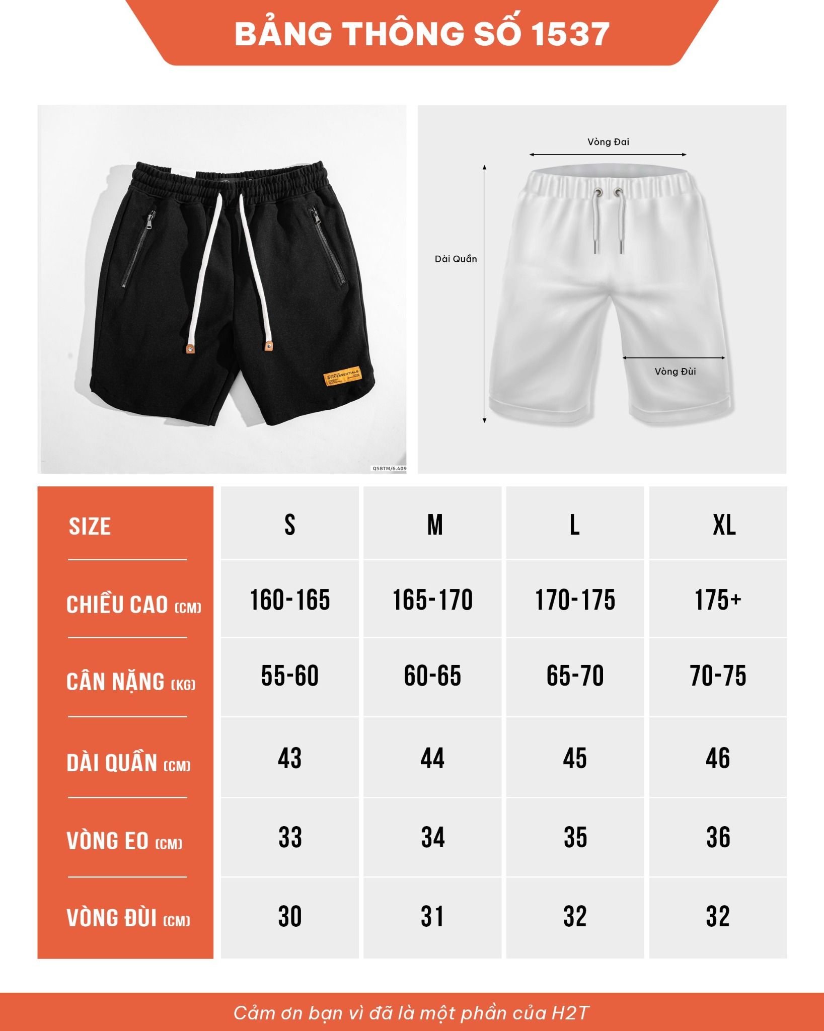  Quần Shorts Thể Thao B.T.M Essentials 1537 