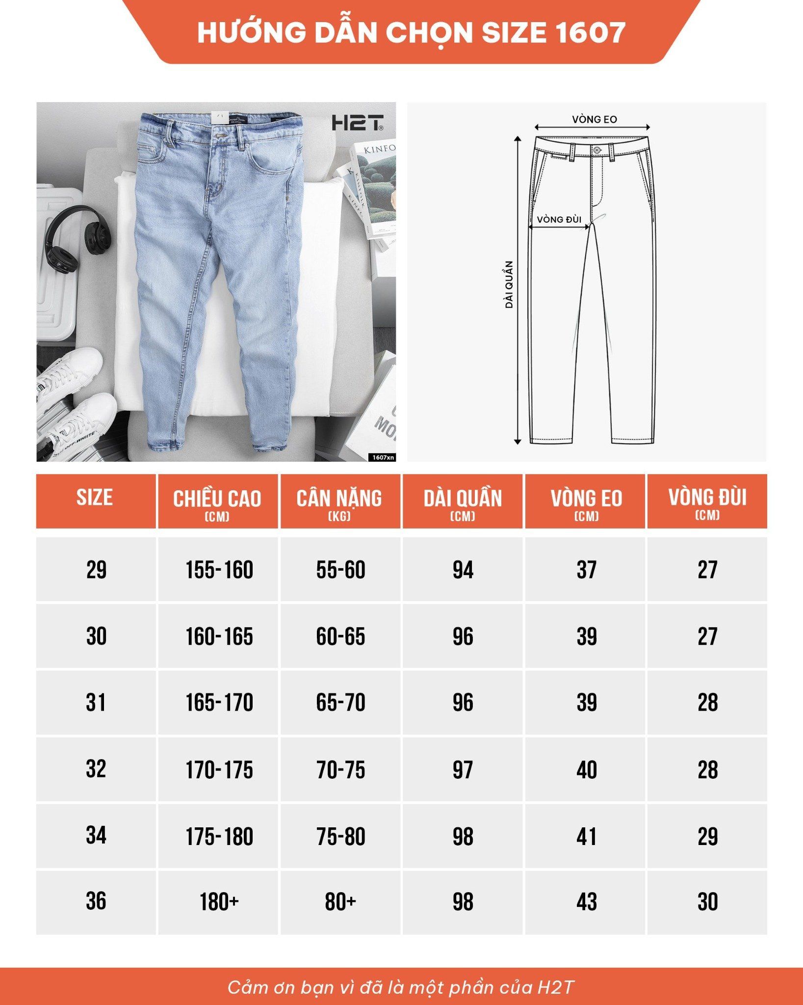 Quần Jeans Slim Tapper Light Blue 1607