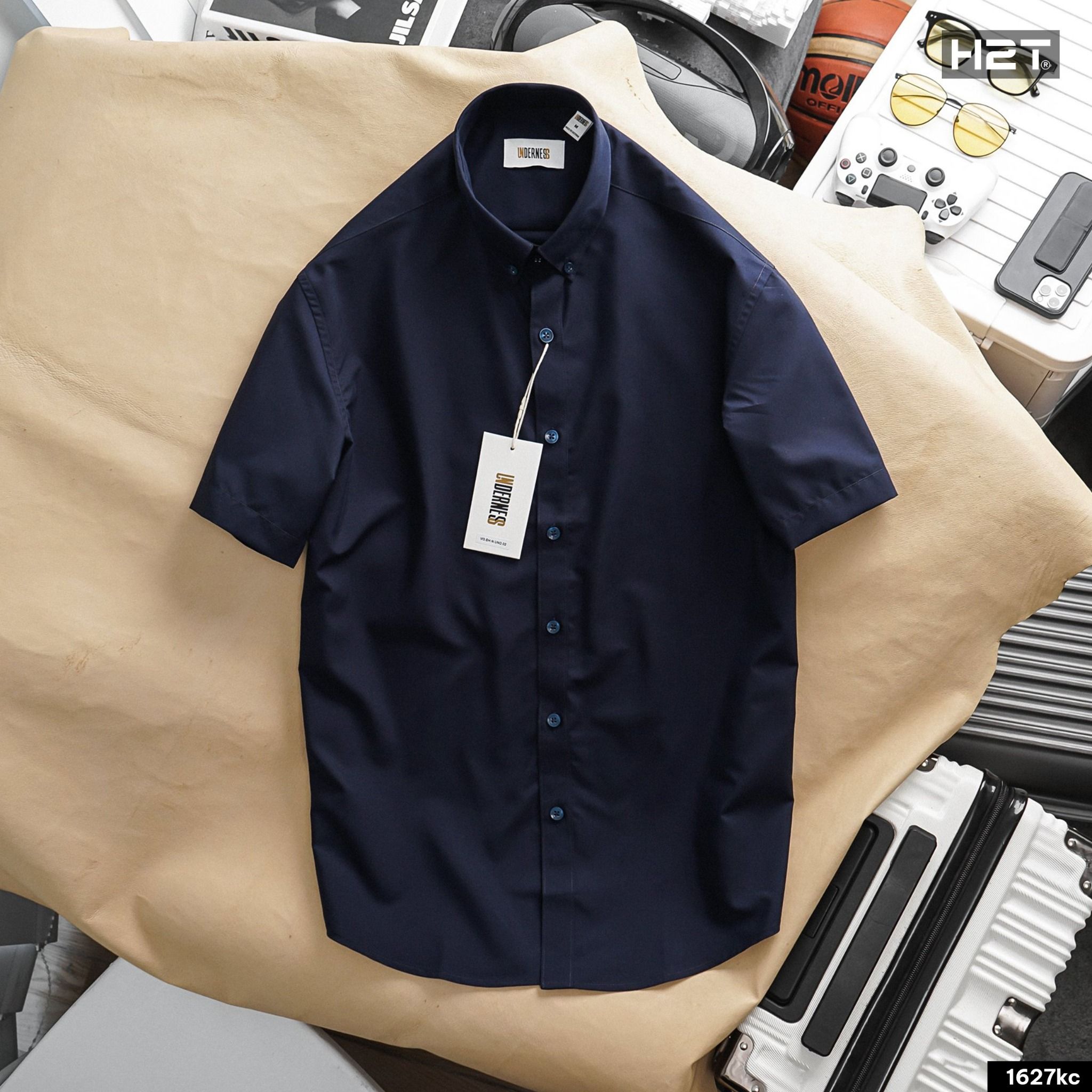  Sơ Mi Modal Chống Nhăn Ngắn Tay Cổ Button Down 1627 