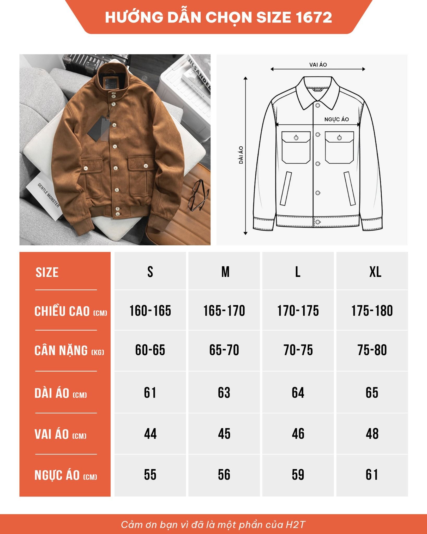 Áo Bomber Suede Jacket Cổ Trụ Khuy Cài 1672