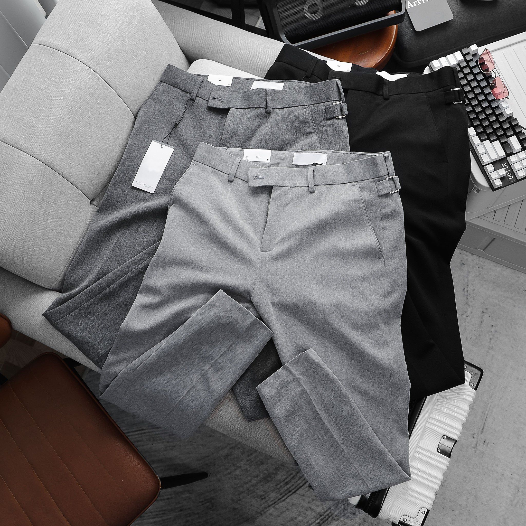 Quần Âu Hông Cài Nút Tab Pants 1716