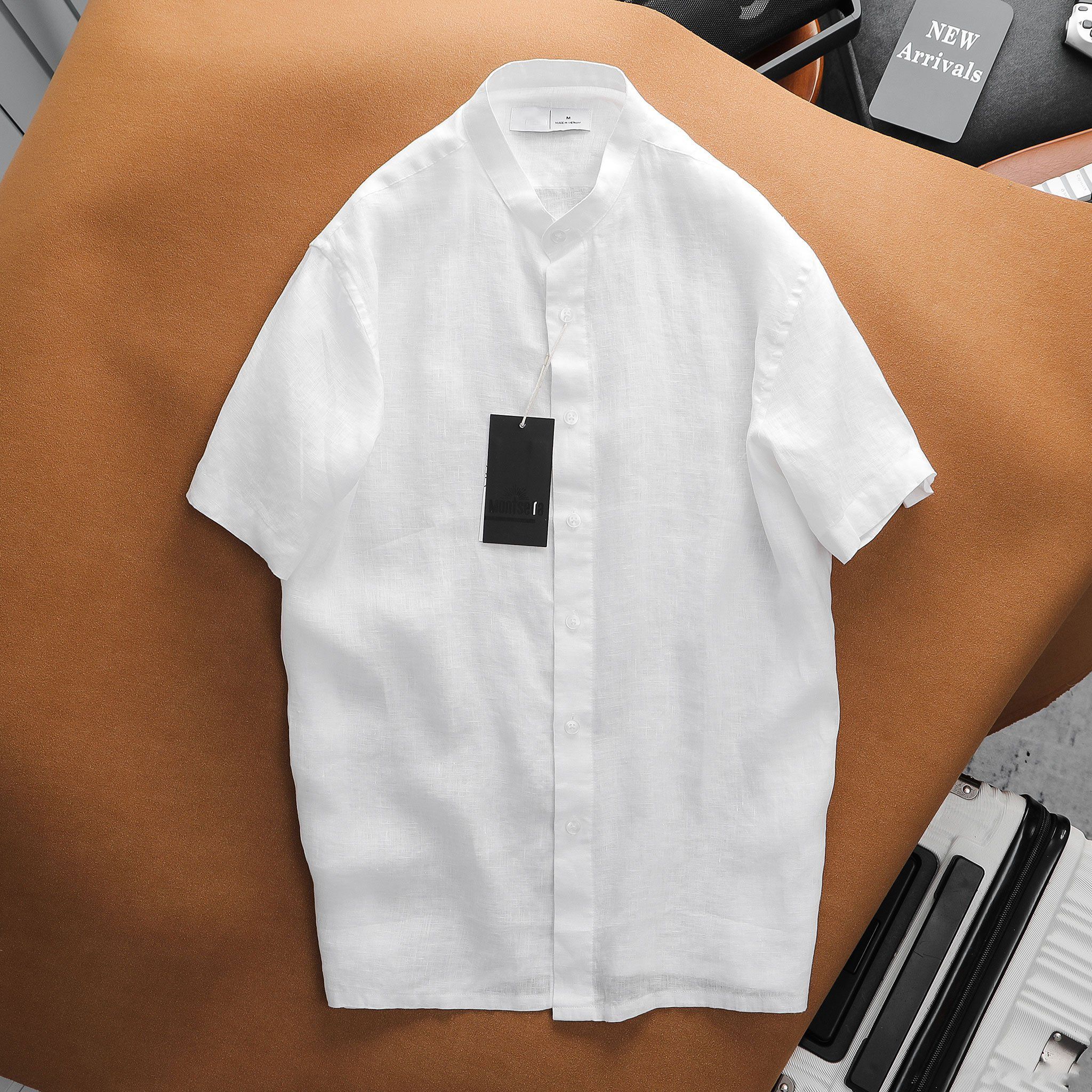 Áo Sơ Mi Đũi Cổ Trụ Collar Linen Shirts 1729