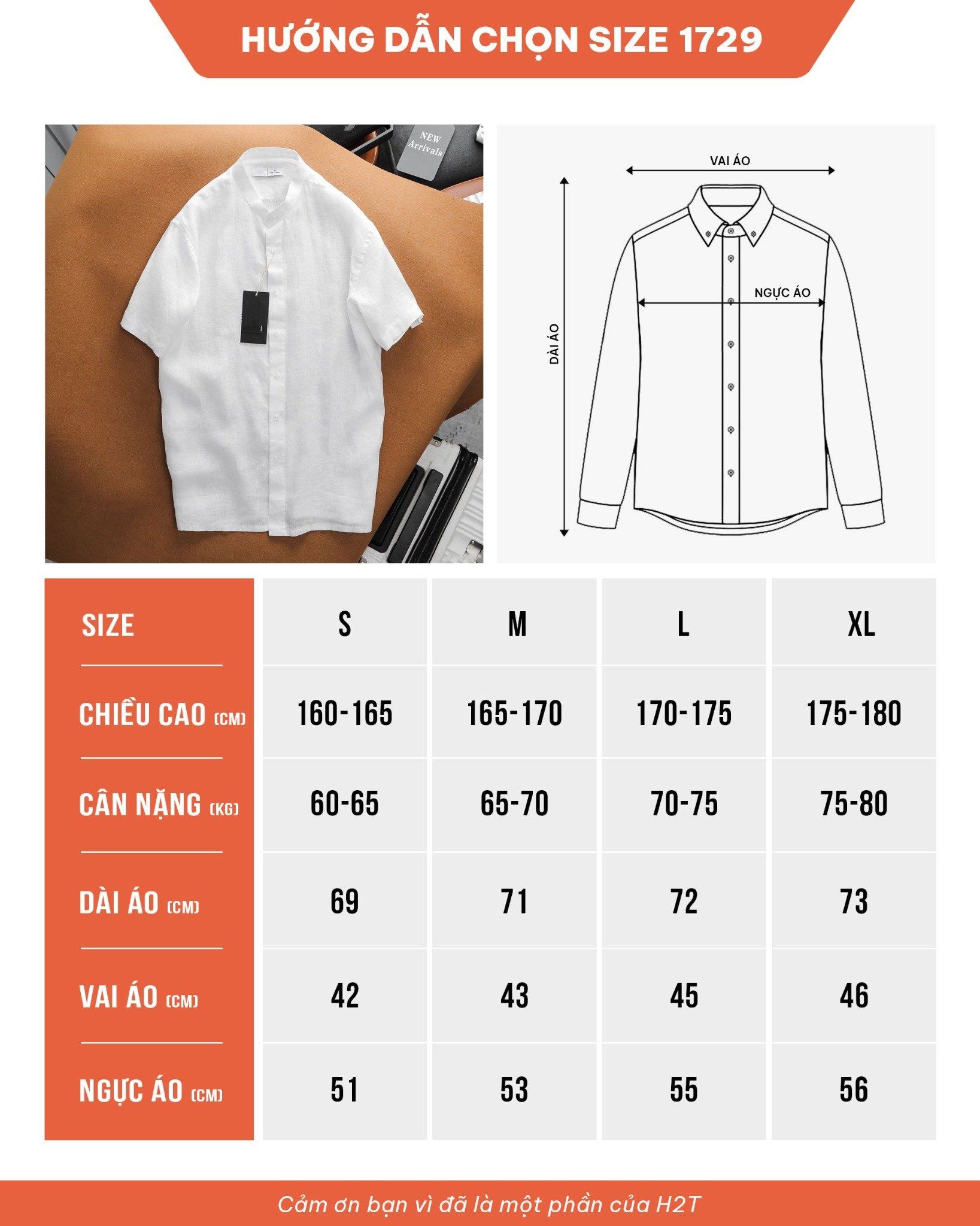  Áo Sơ Mi Đũi Cổ Trụ Collar Linen Shirts 1729 