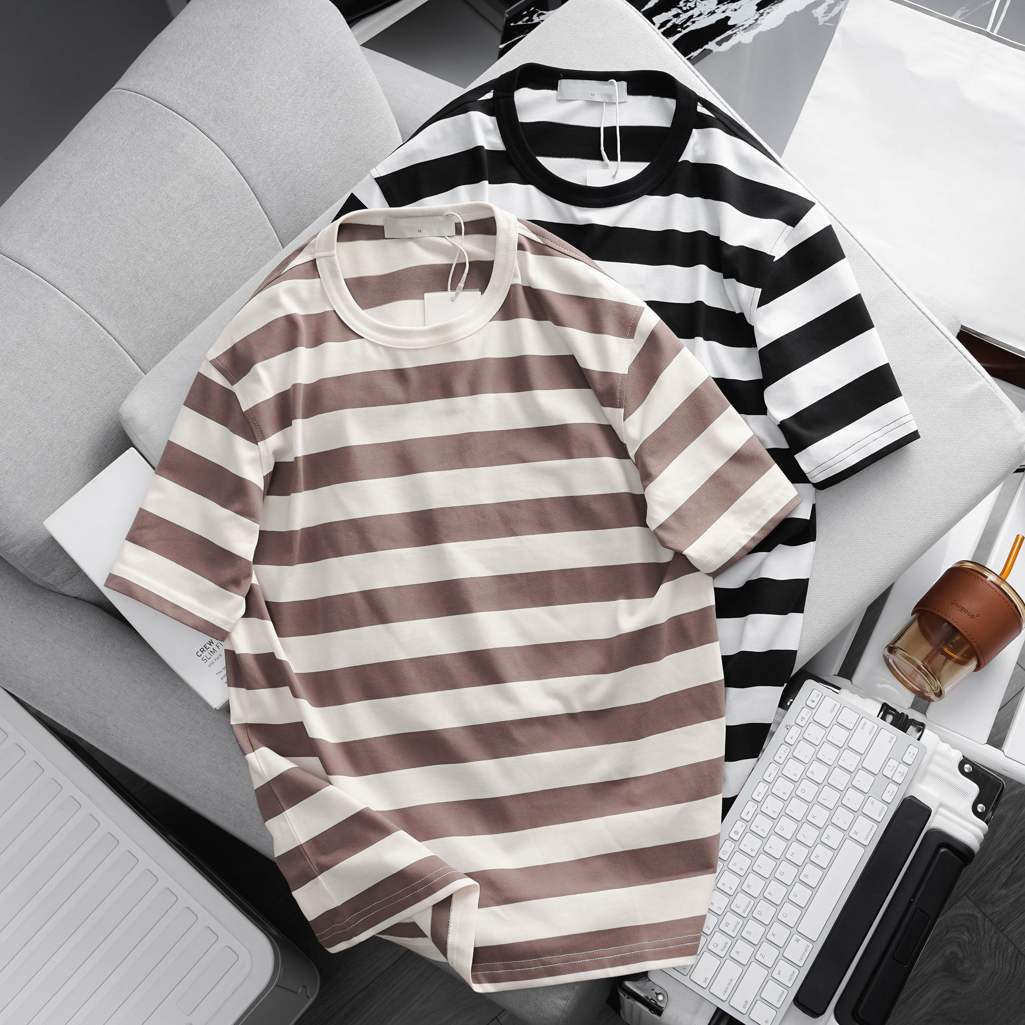Áo Thun Sọc Ngang Bản To Horizontal Stripes 1743