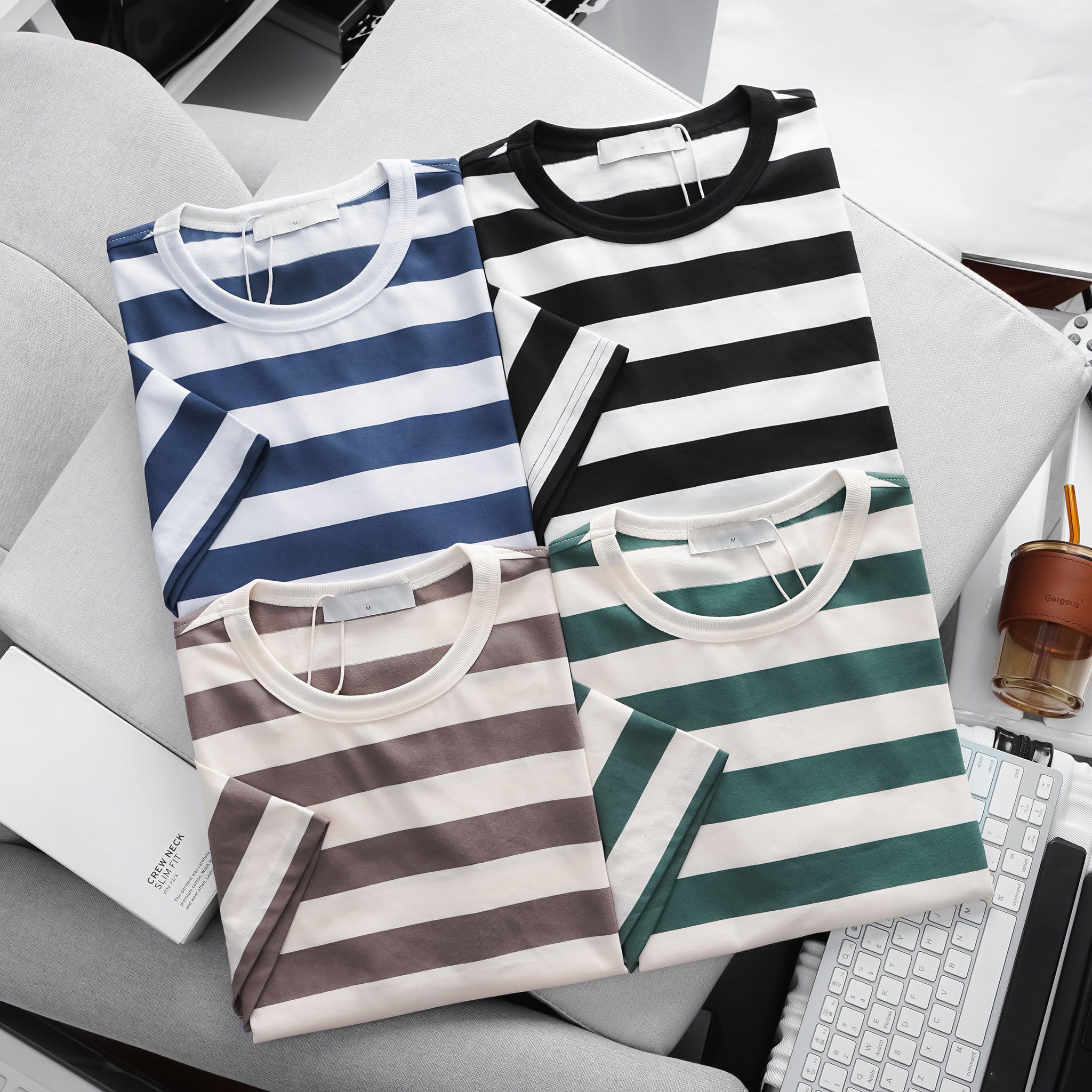 Áo Thun Sọc Ngang Bản To Horizontal Stripes 1743