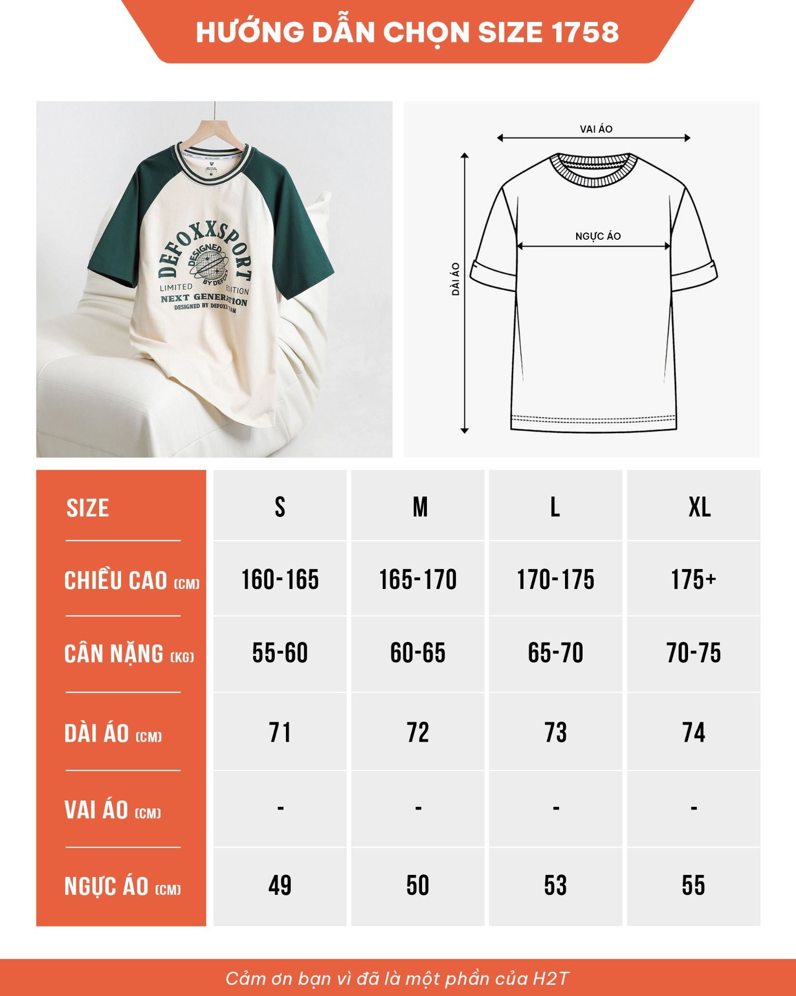 Áo Thun Raglan Sporty 1758