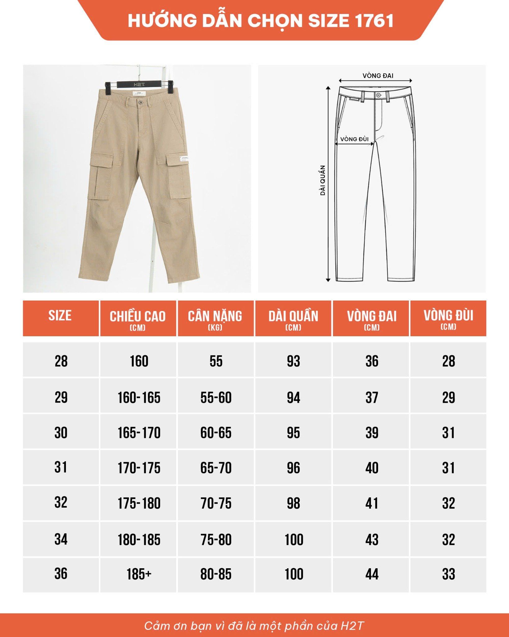 Quần KaKi Cargo Pants 1761