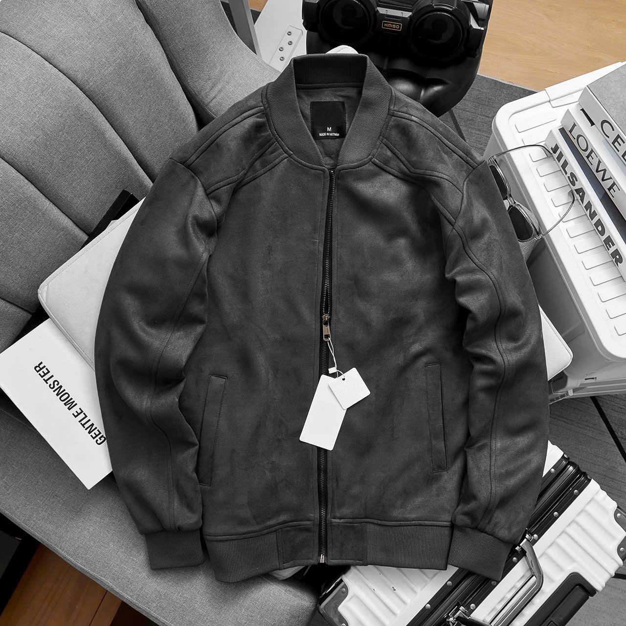 Áo Bomber Da Lộn Suede Jacket Jacket 1768