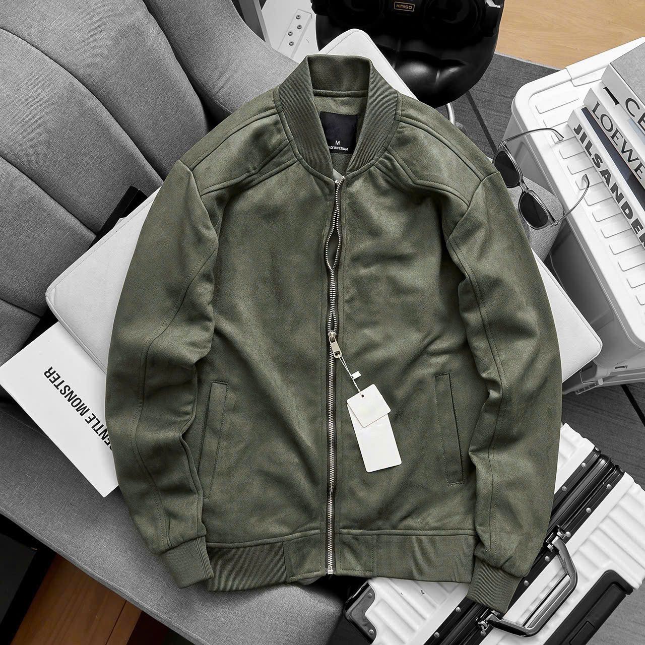 Áo Bomber Da Lộn Suede Jacket Jacket 1768