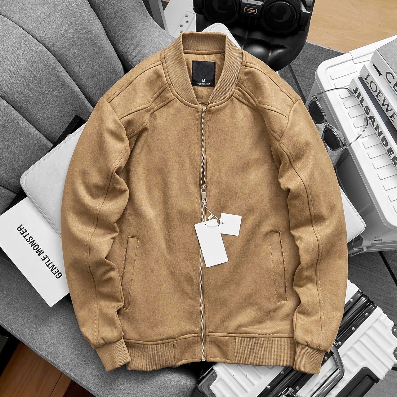 Áo Bomber Da Lộn Suede Jacket Jacket 1768