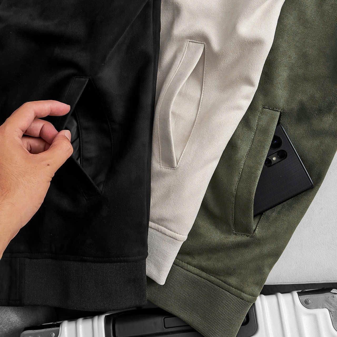 Áo Bomber Da Lộn Suede Jacket Jacket 1768
