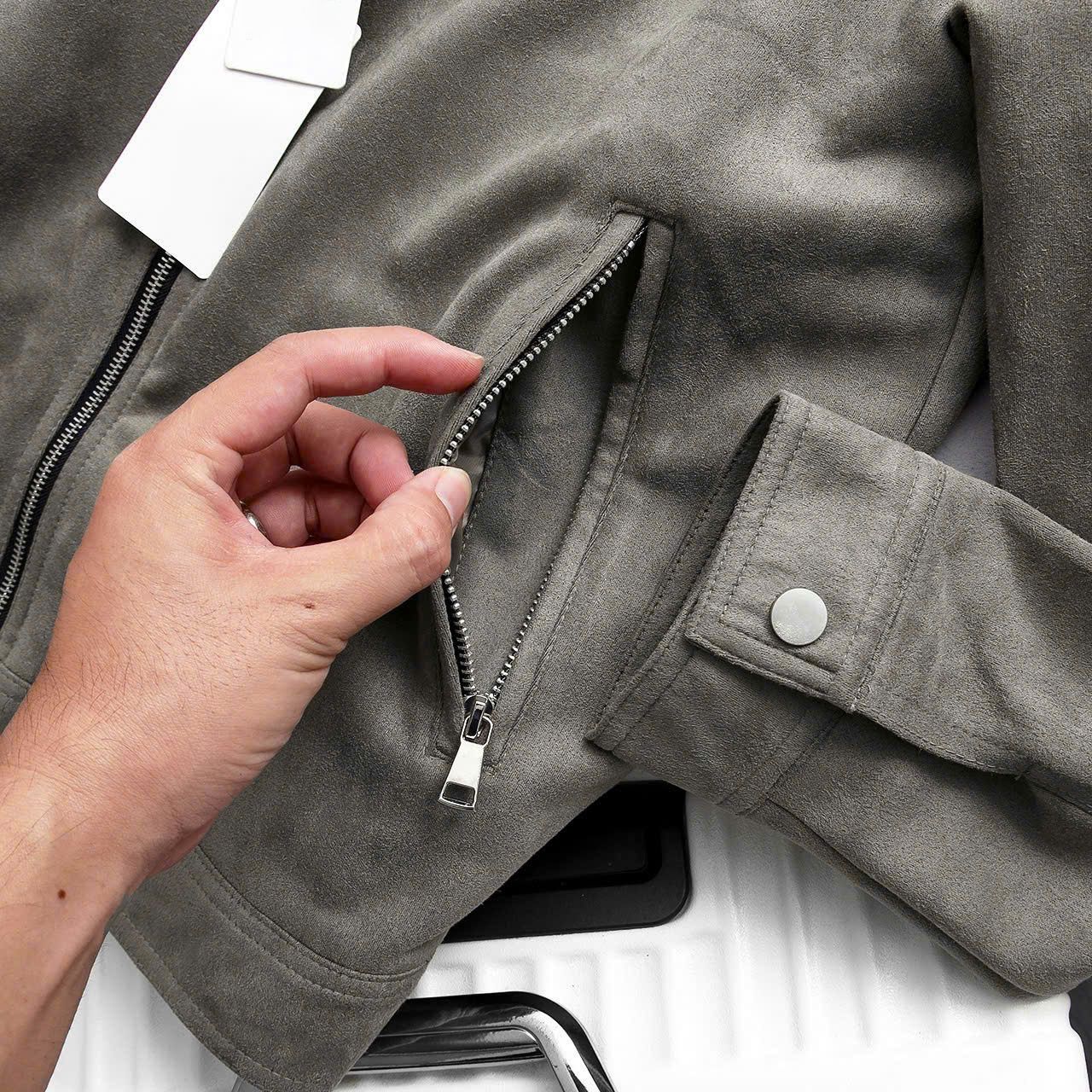 Áo Khoác Da Lộn Cổ Đứng Suede Jacket 1790