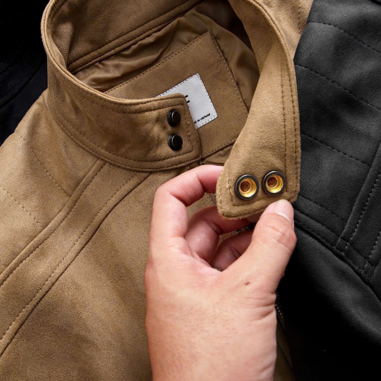 Áo Khoác Da Lộn Cổ Đứng Suede Jacket 1790