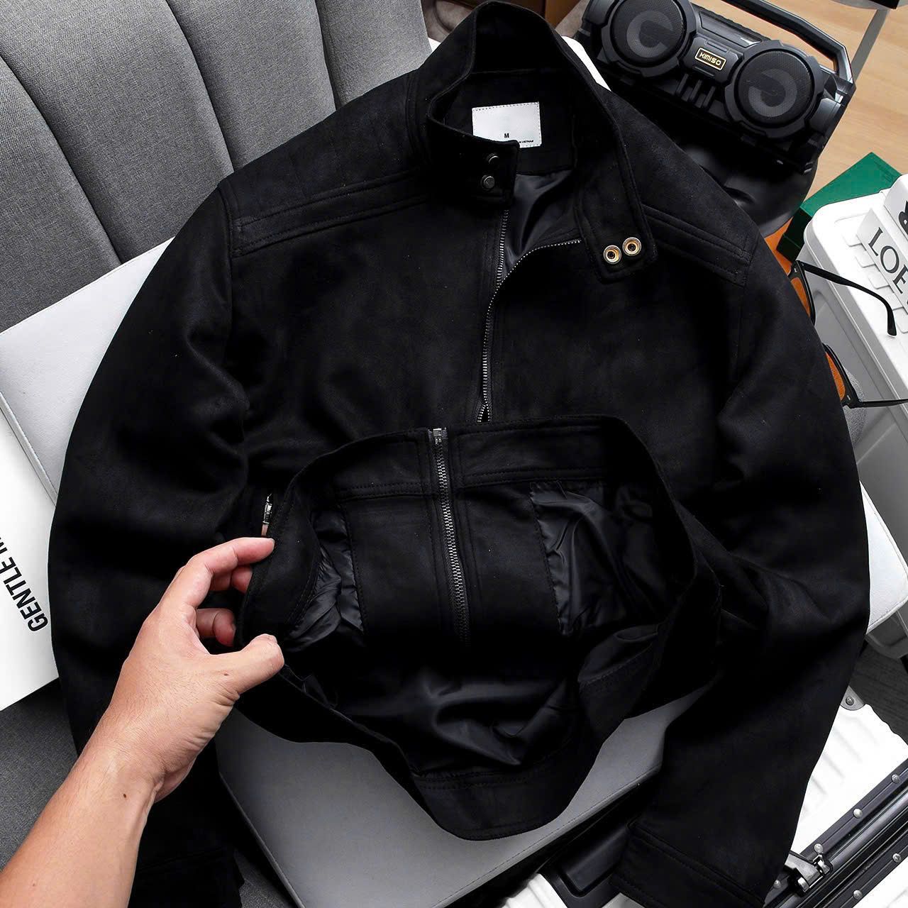 Áo Khoác Da Lộn Cổ Đứng Suede Jacket 1790