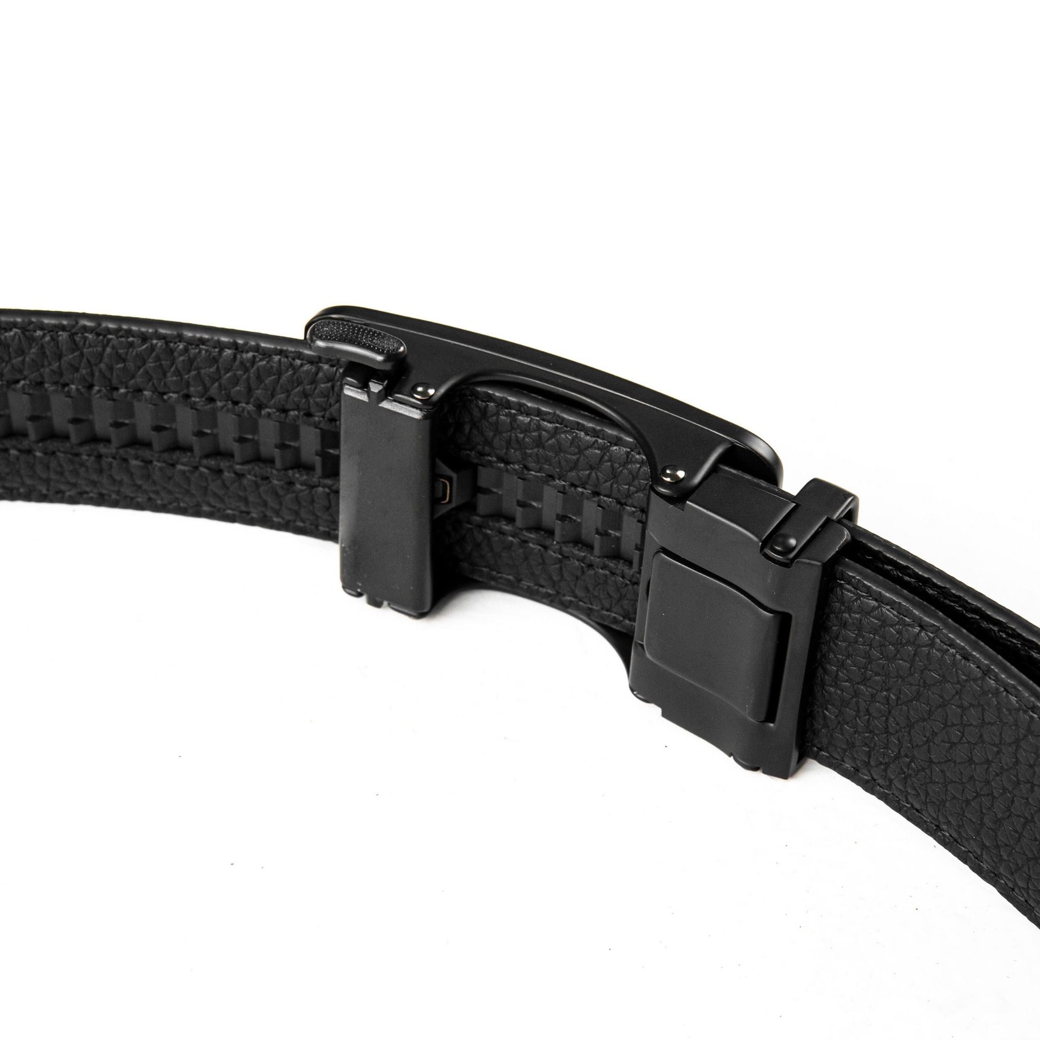 Thắt Lưng Nam Mặt Trơn Phối Line Viền Ánh Bạc 1818