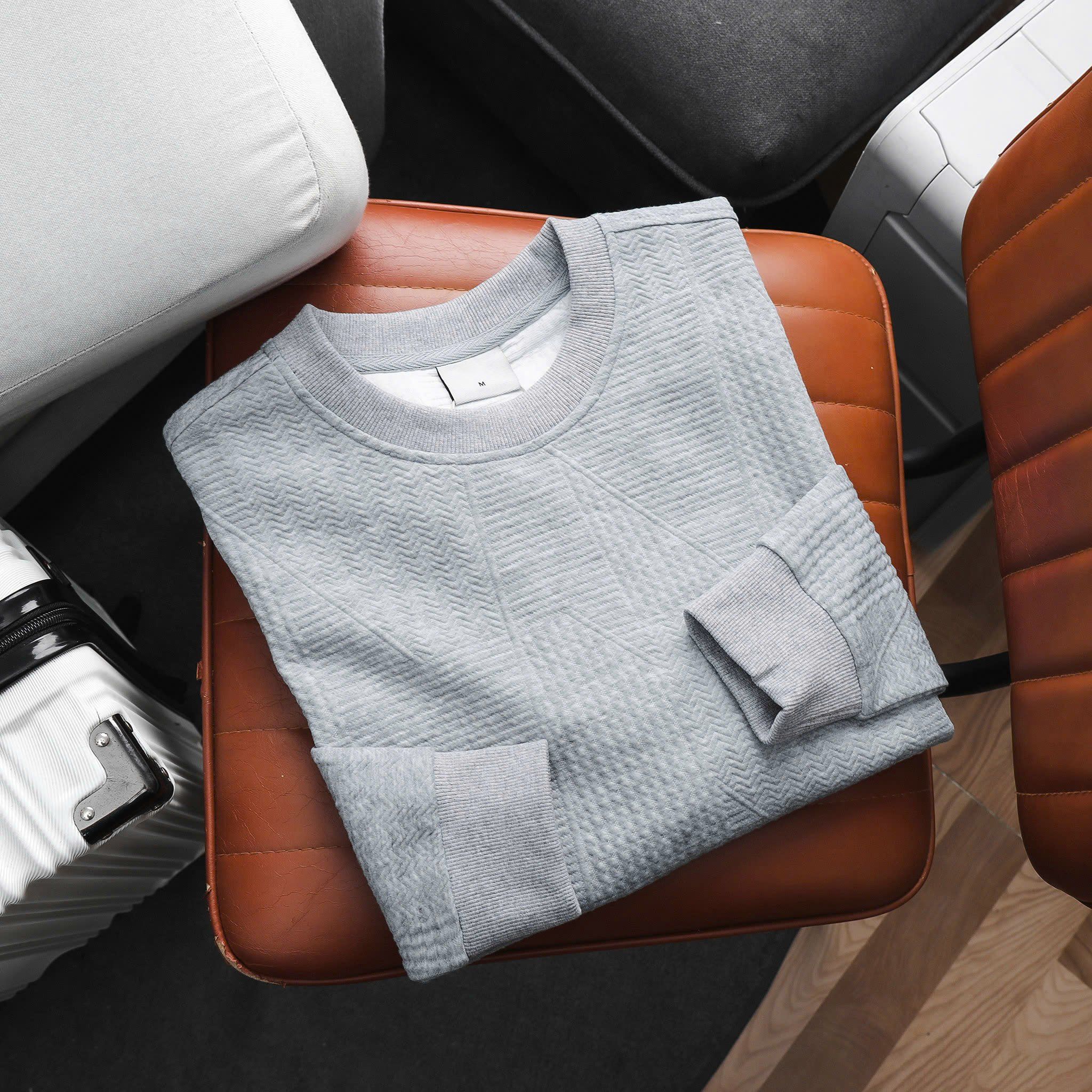 Áo Nỉ Xốp Vân Nổi Regular Sweatshirts 1828