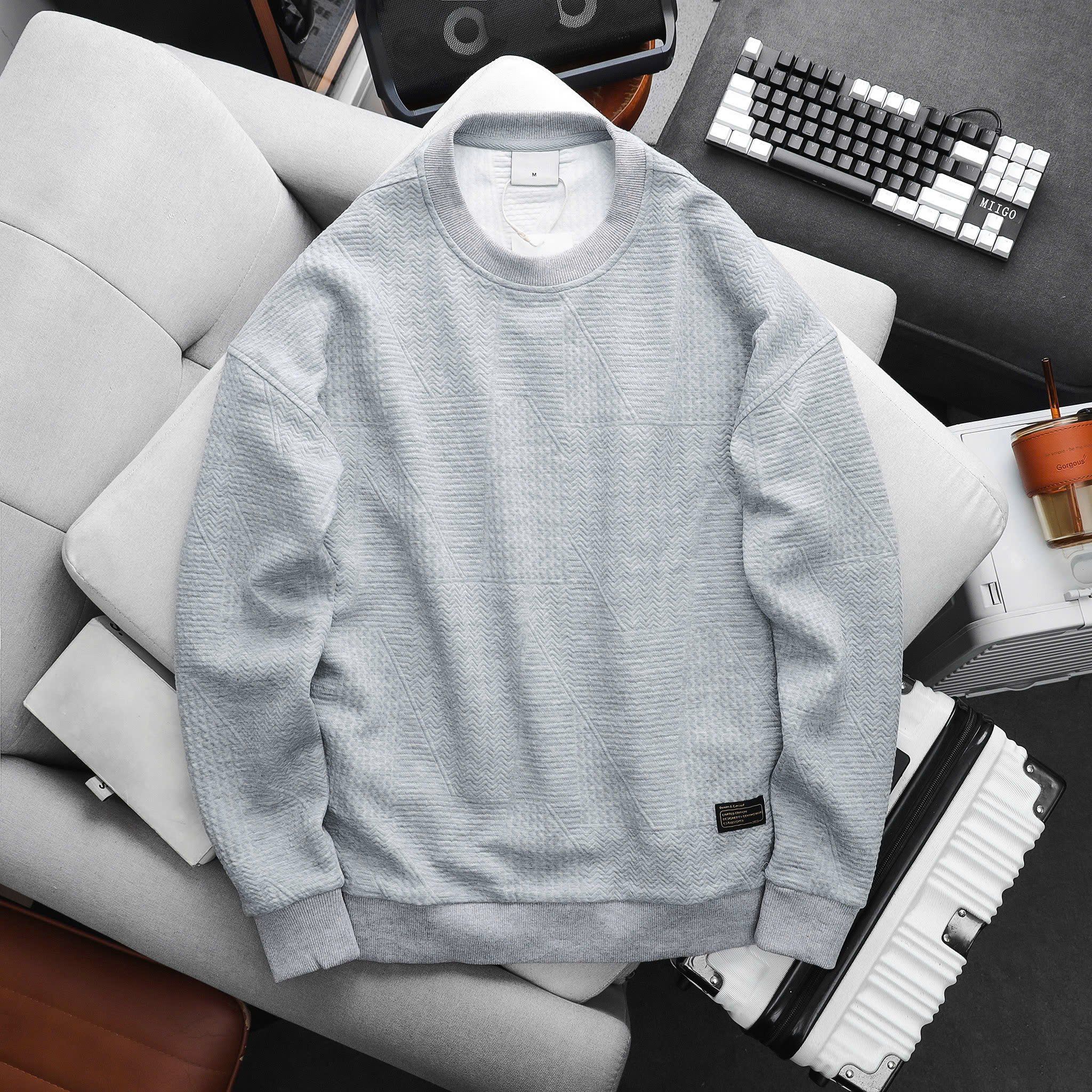 Áo Nỉ Xốp Vân Nổi Regular Sweatshirts 1828