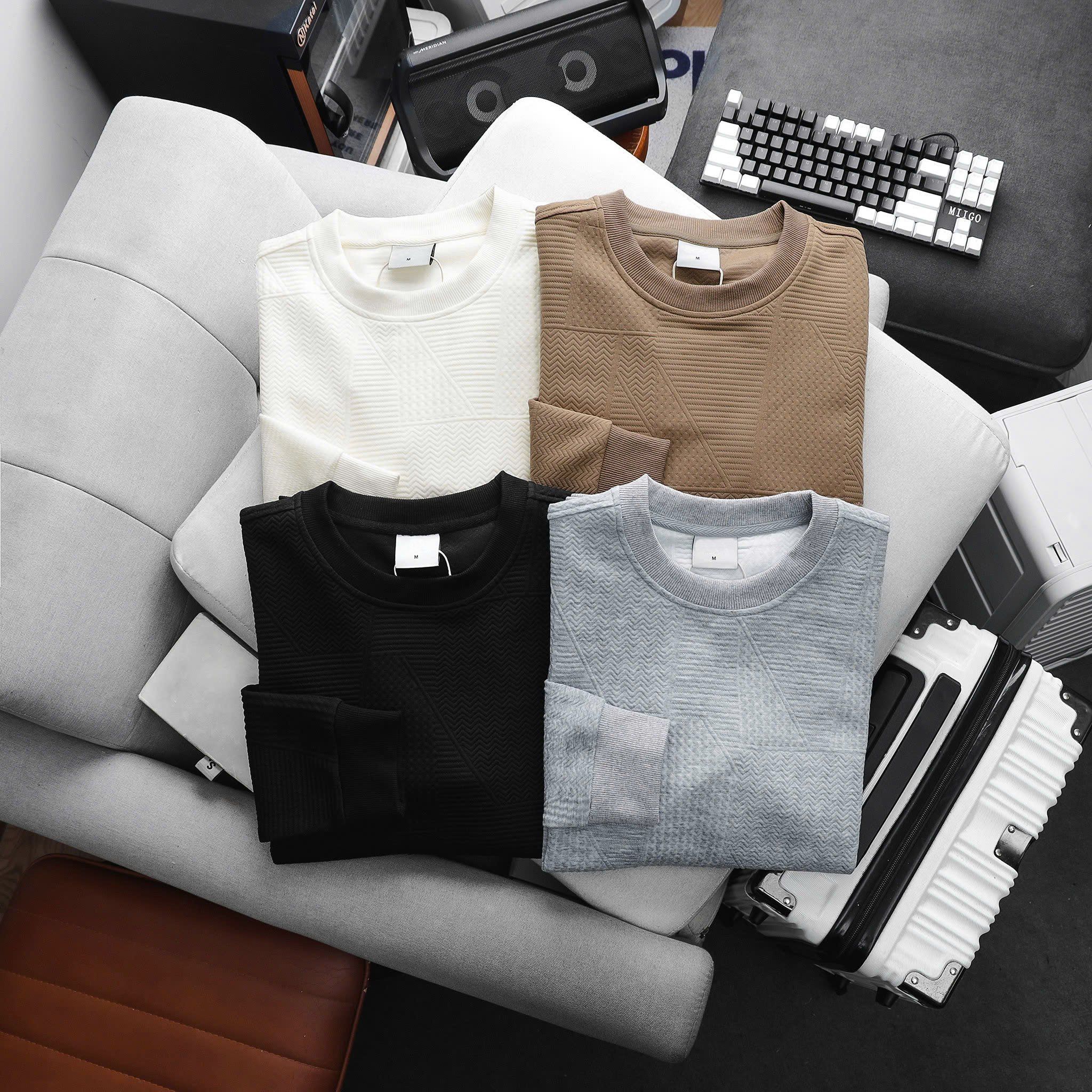 Áo Nỉ Xốp Vân Nổi Regular Sweatshirts 1828