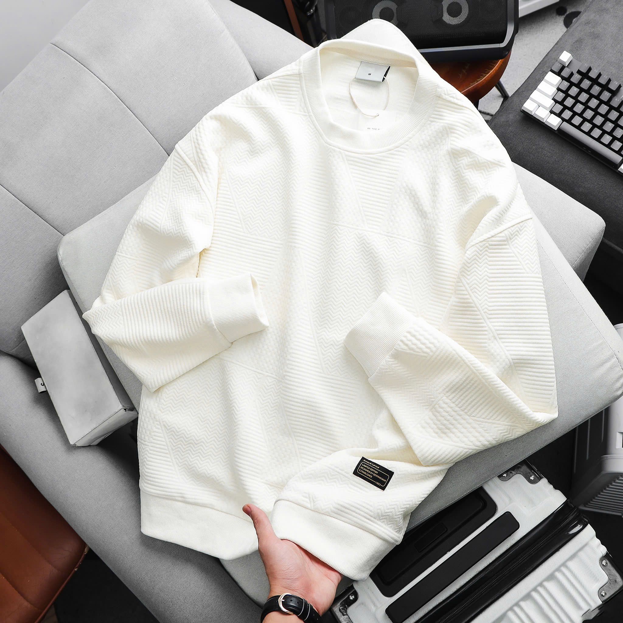 Áo Nỉ Xốp Vân Nổi Regular Sweatshirts 1828