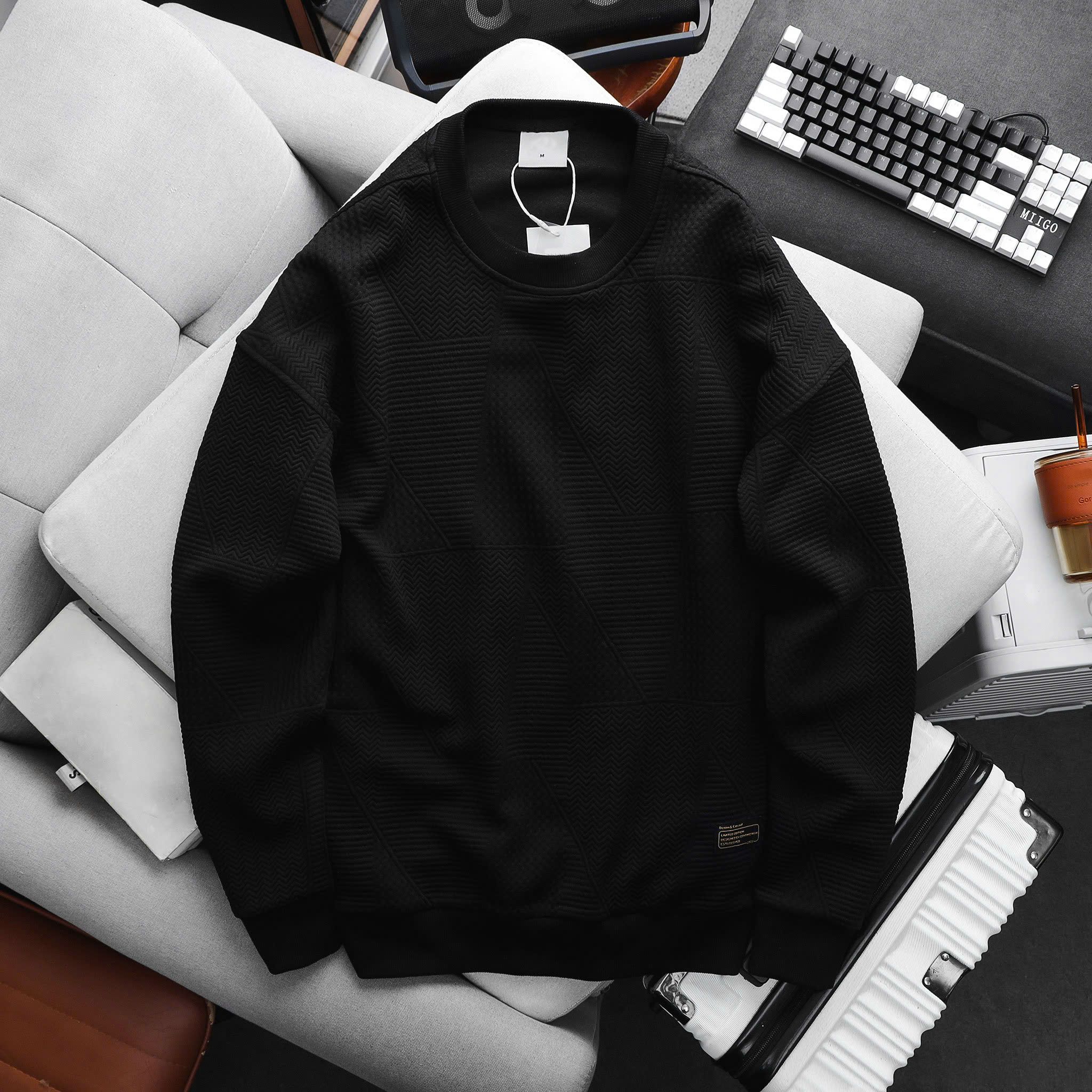 Áo Nỉ Xốp Vân Nổi Regular Sweatshirts 1828