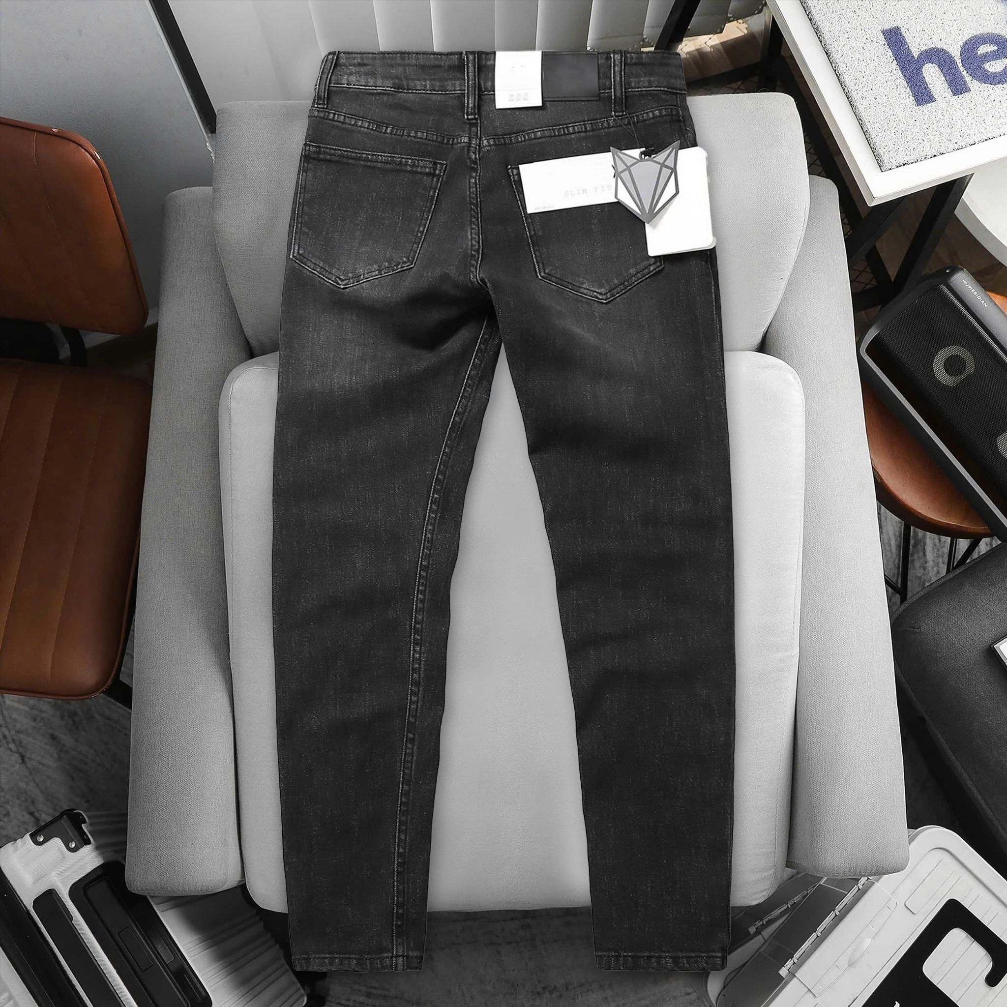 Quần Jeans Slimfit Dark Grey Wash 1827